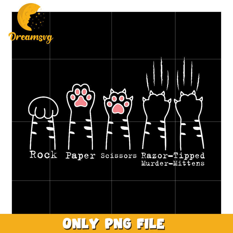 Cat Paws Rock Paper Scissors PNG