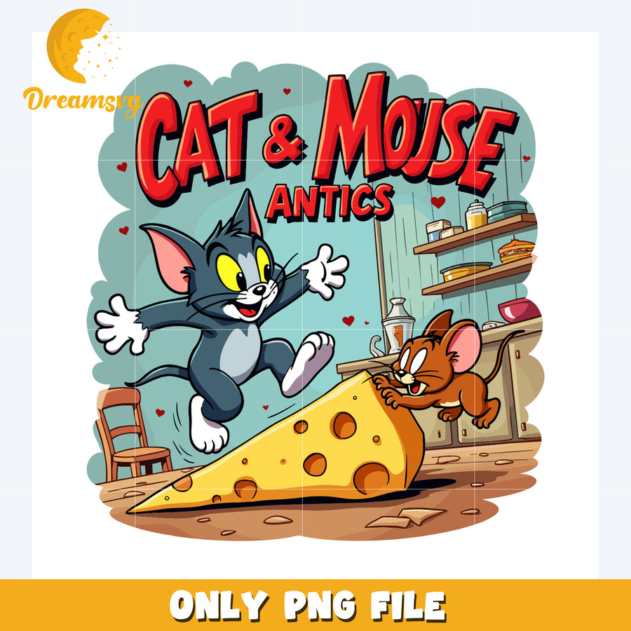 Cat and mouse antics png, disney world png, tom and jerry png