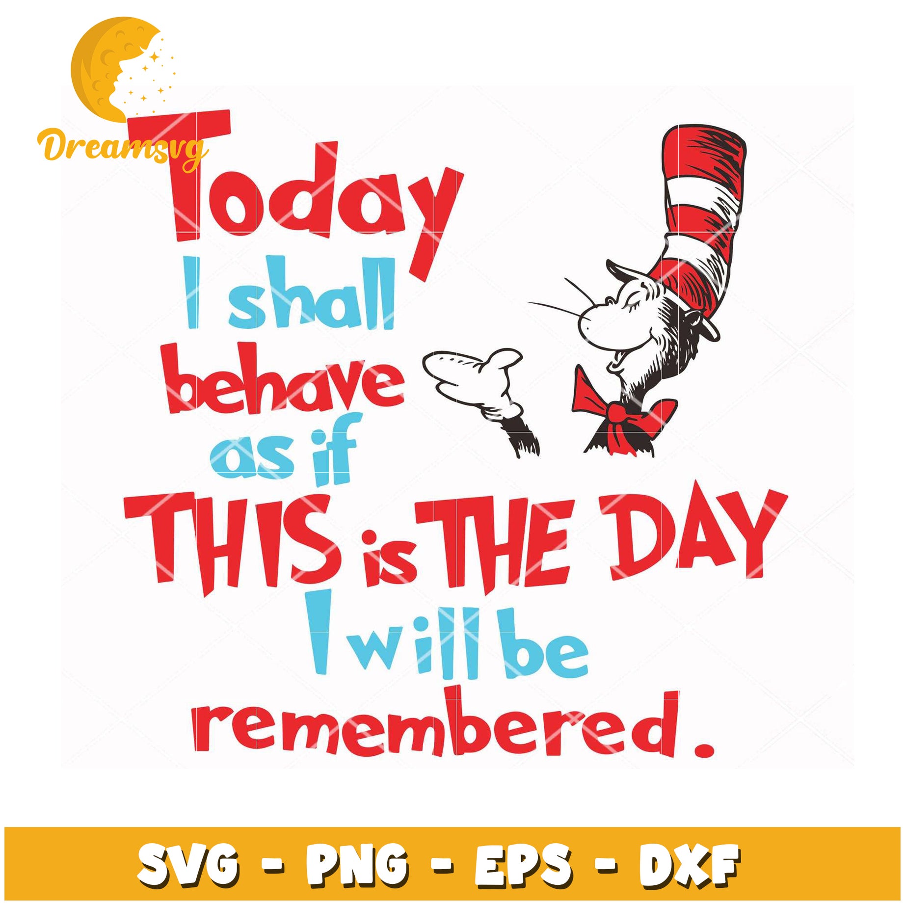 Cat in Hat SVG Quote Instant Download