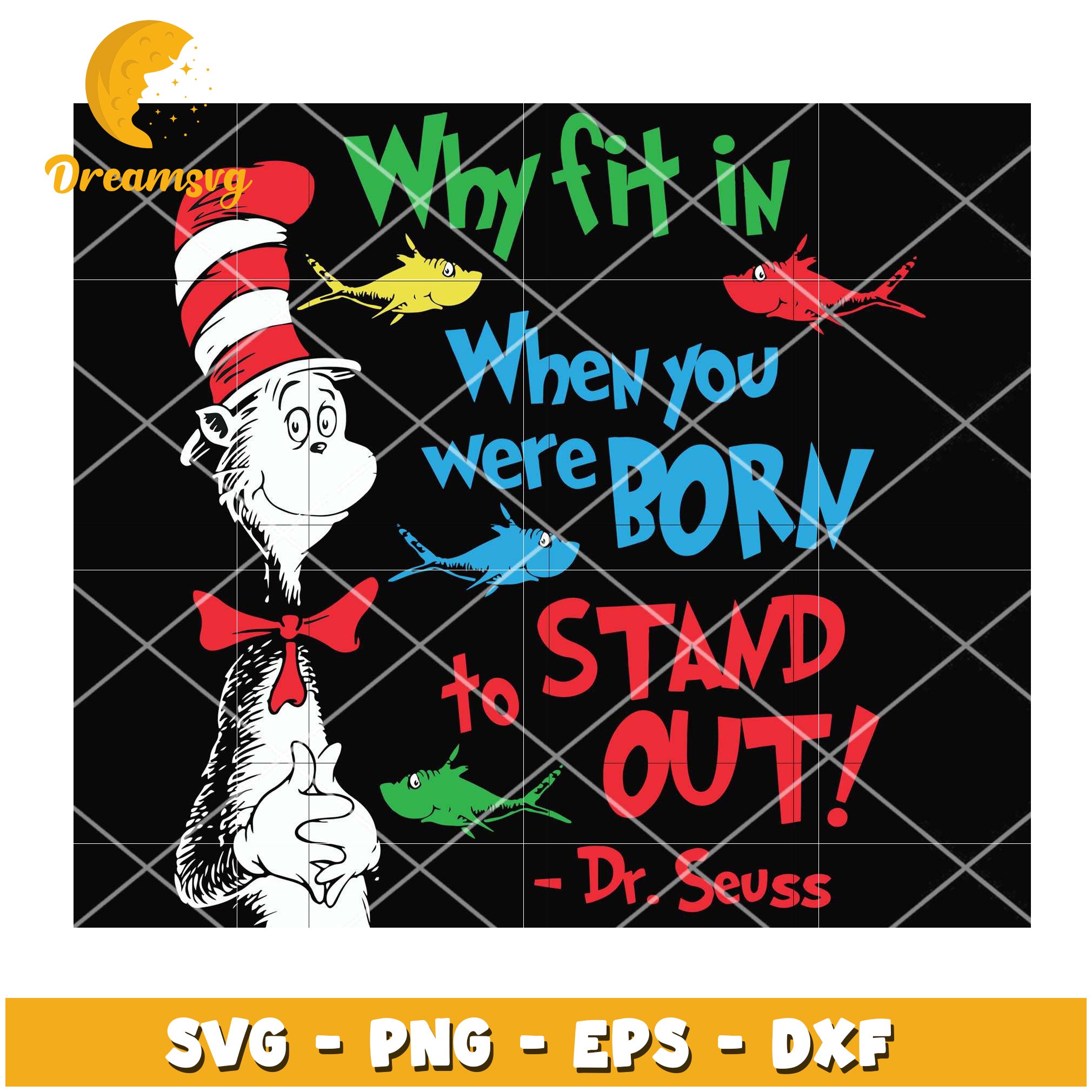 Cat in Hat SVG Stand Out Design