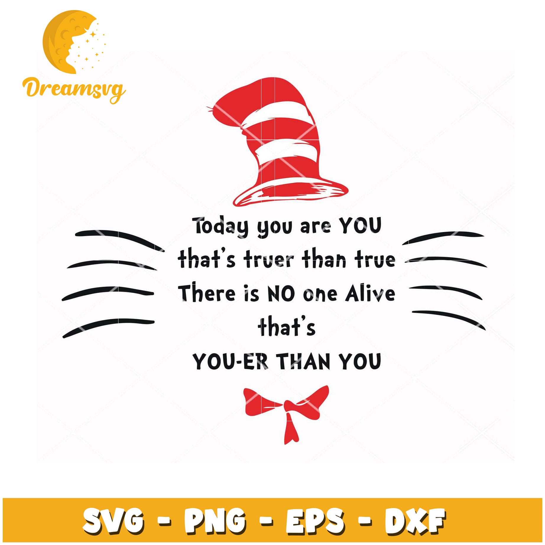 Cat in Hat SVG You Are You Quote