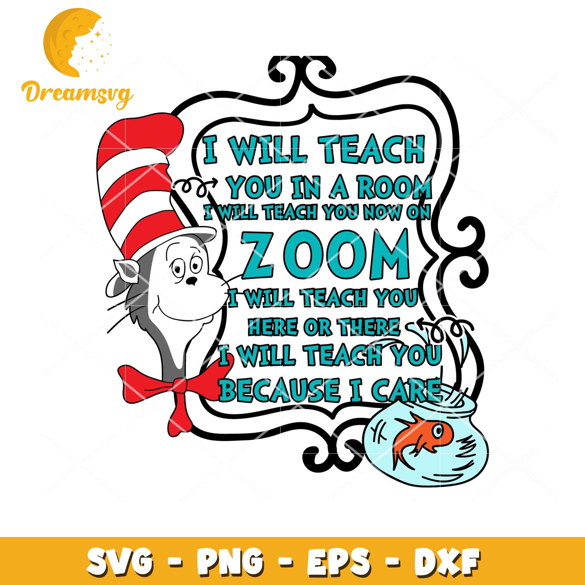 Cat in Hat Zoom Teaching SVG