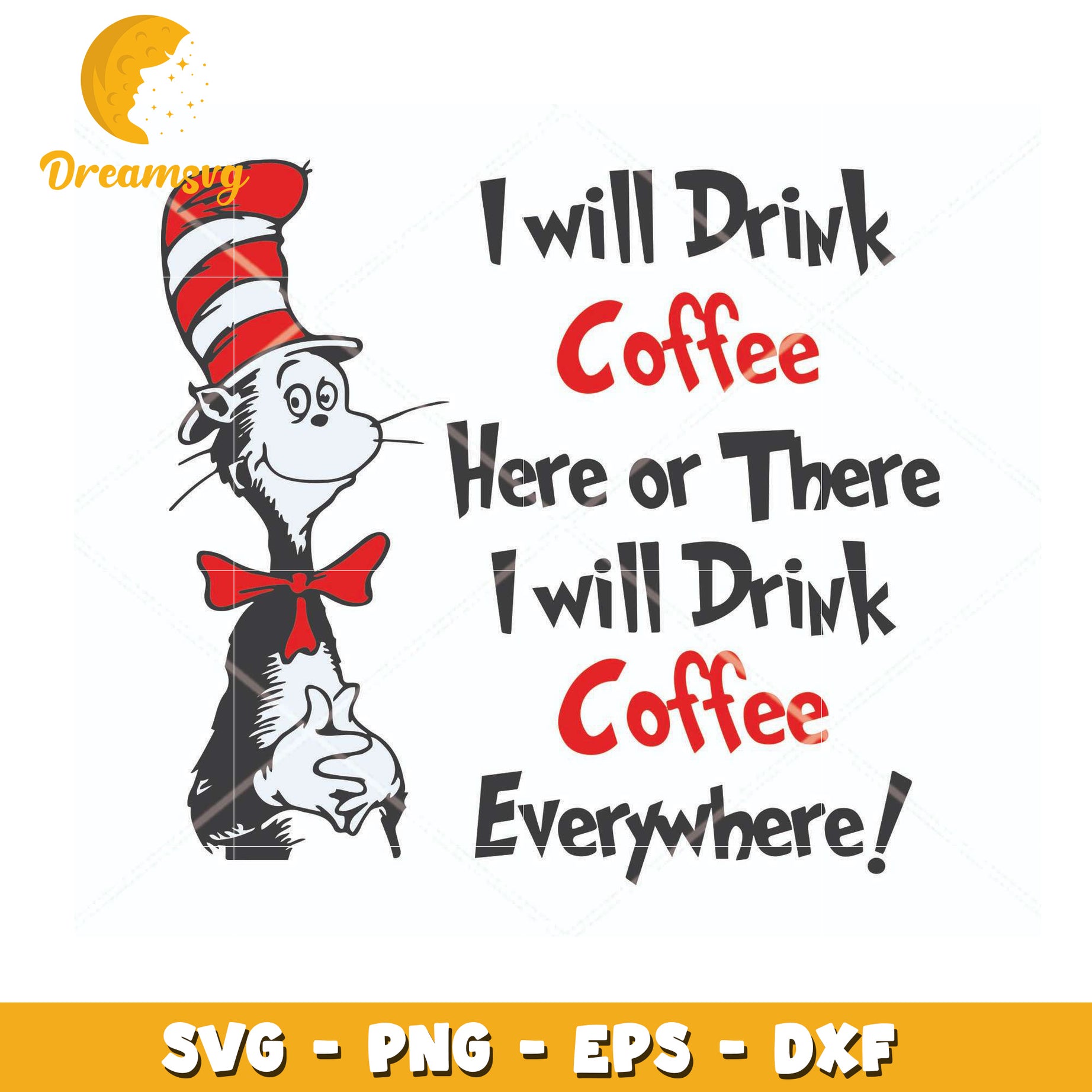 Cat in the Hat Coffee SVG