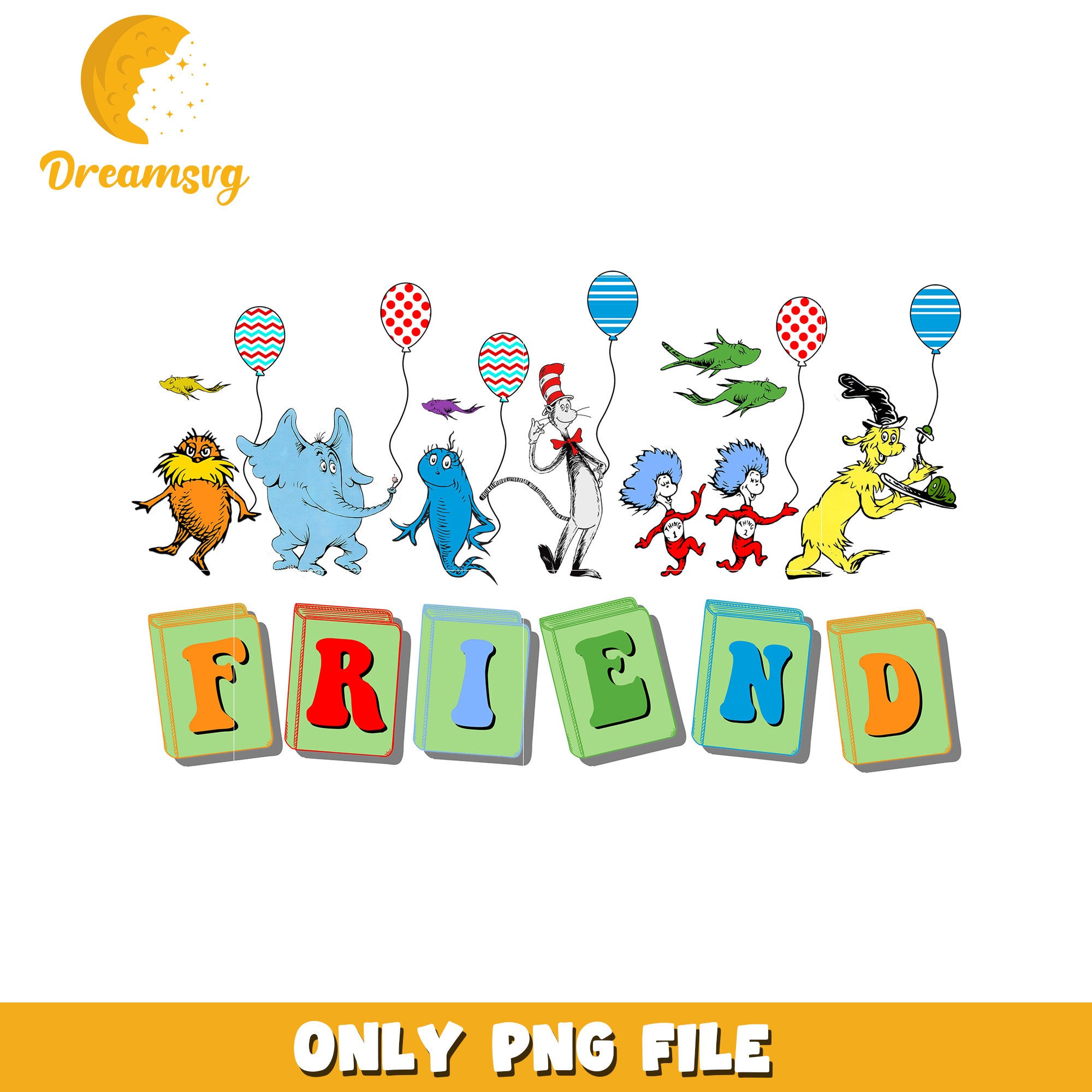 Cat in the Hat Friend PNG Sublimation