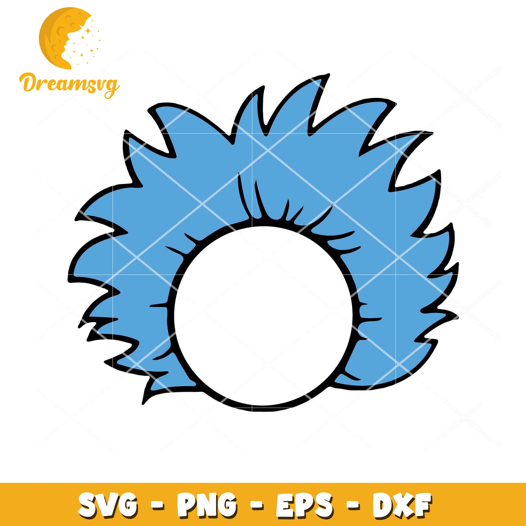 Cat in the Hat Hair SVG Cut File