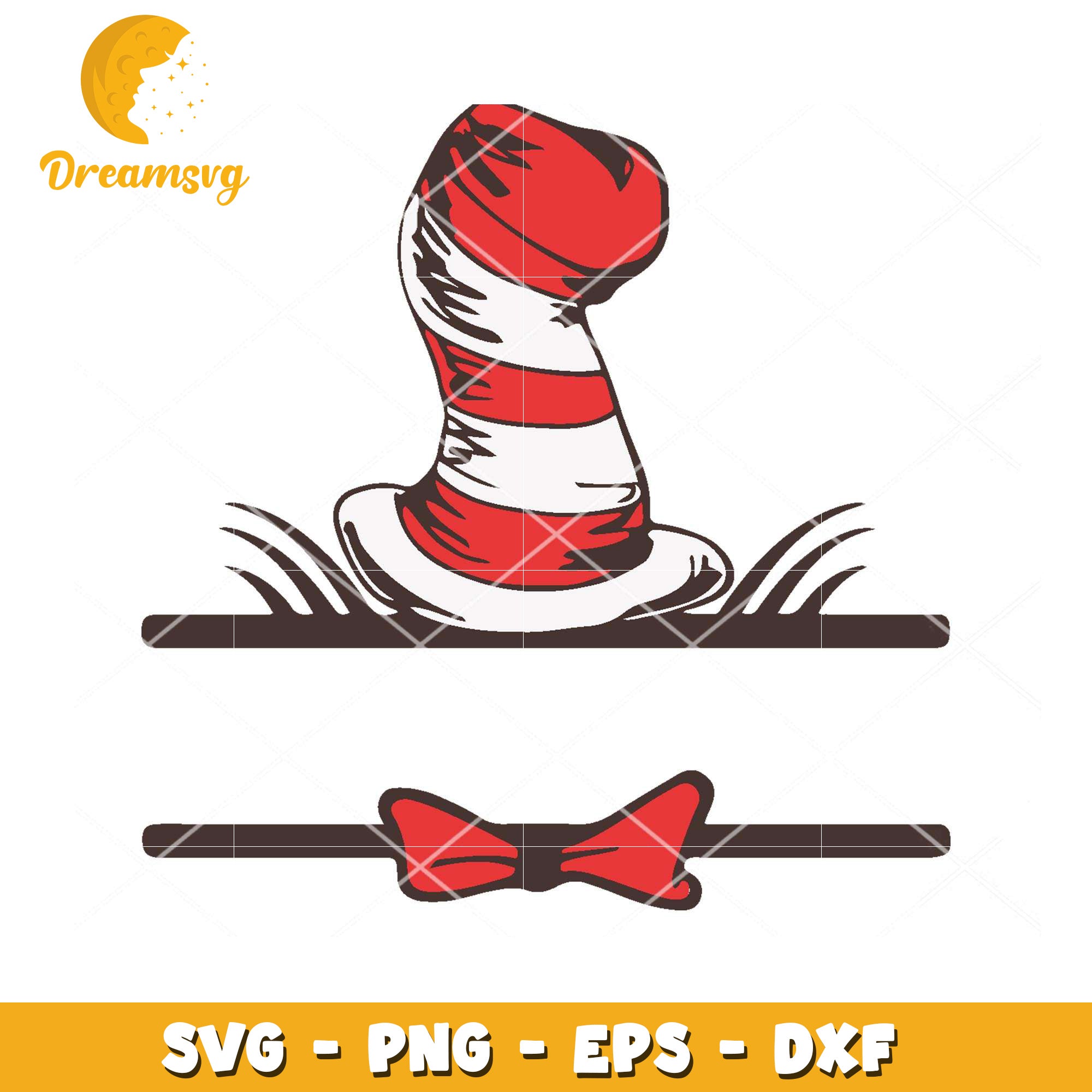Cat in the Hat SVG Art Instant Download for Crafts and Designs
