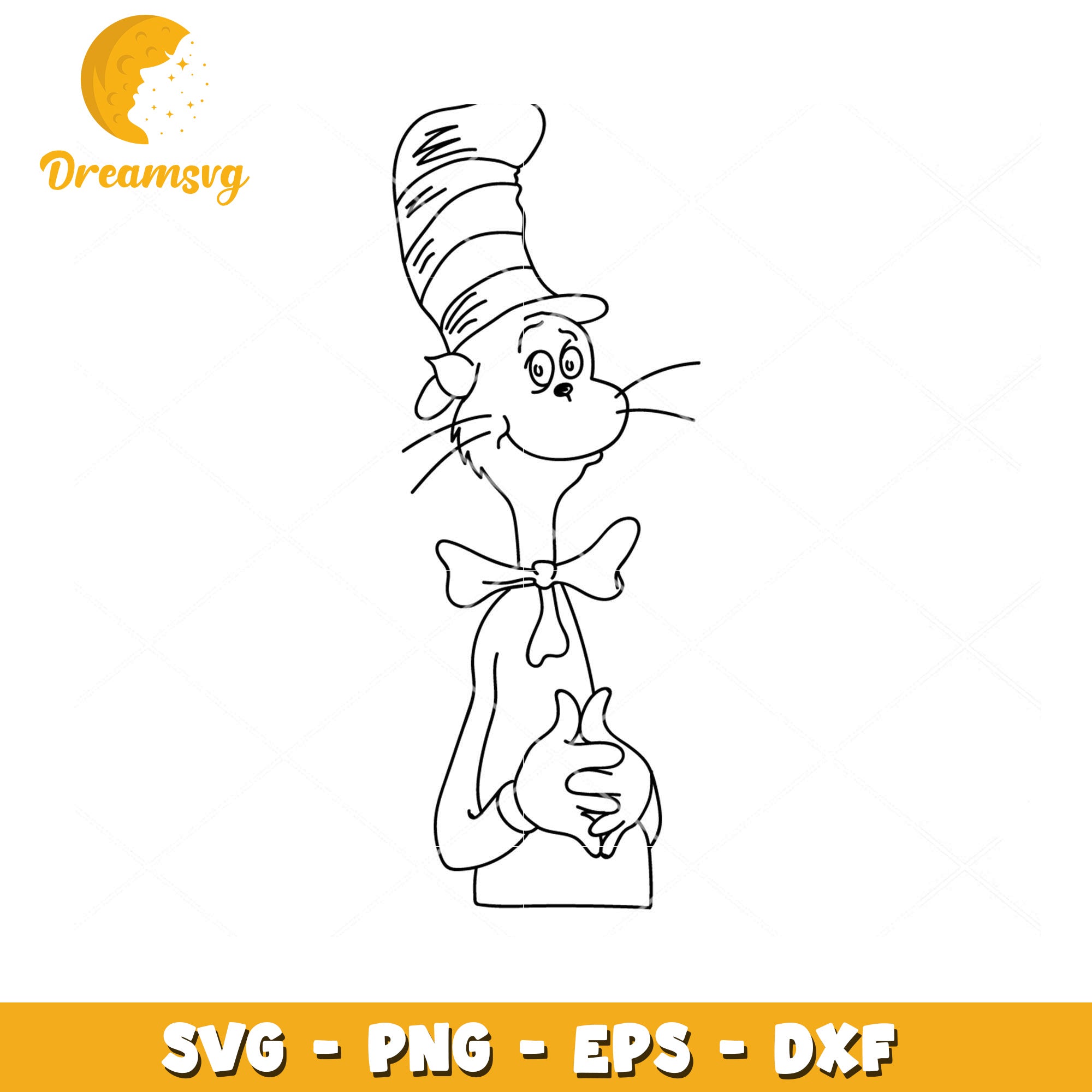 Cat in the Hat SVG Clipart for Instant Download Crafting Joy