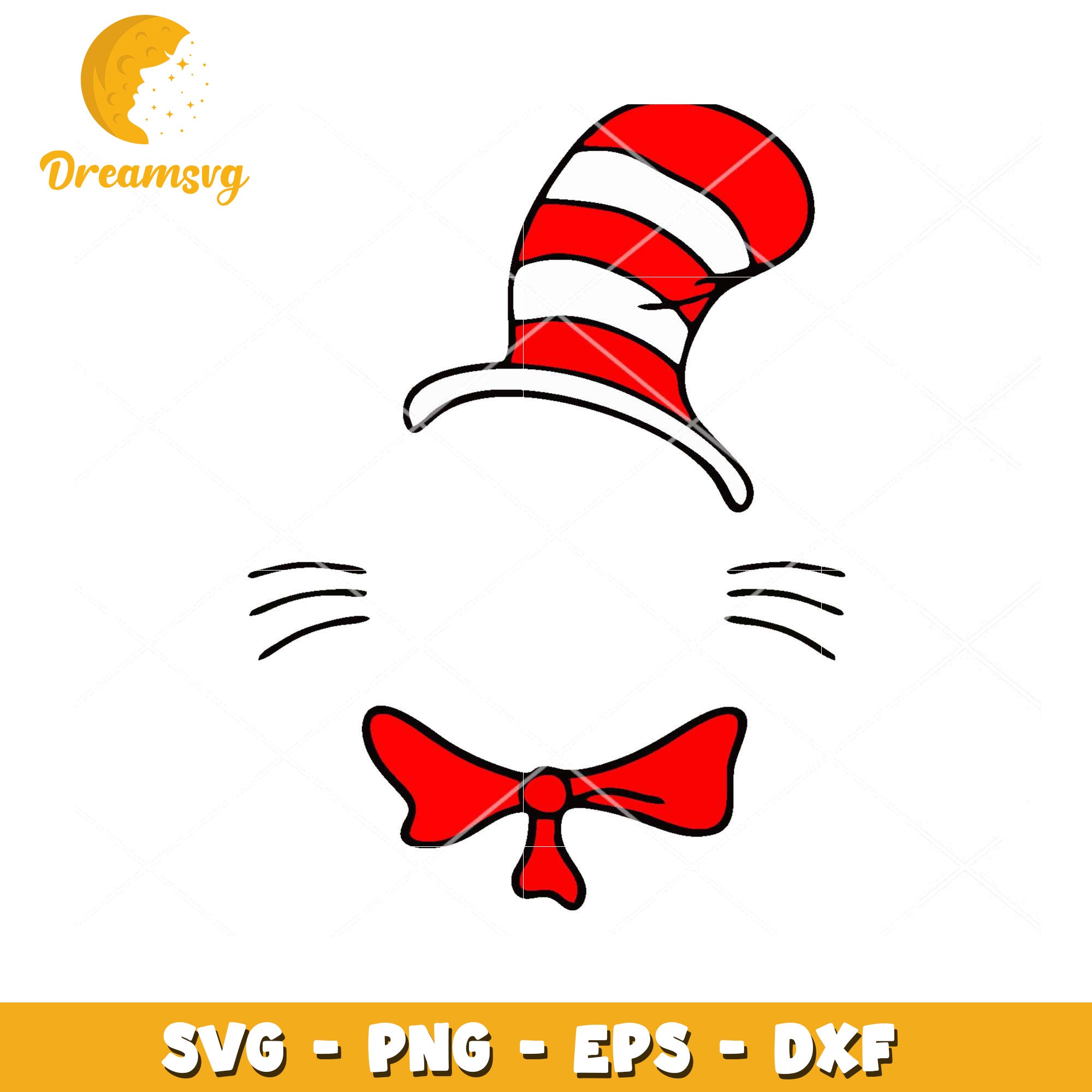 Cat in the Hat SVG Cut File for Instant Download Crafting Fun