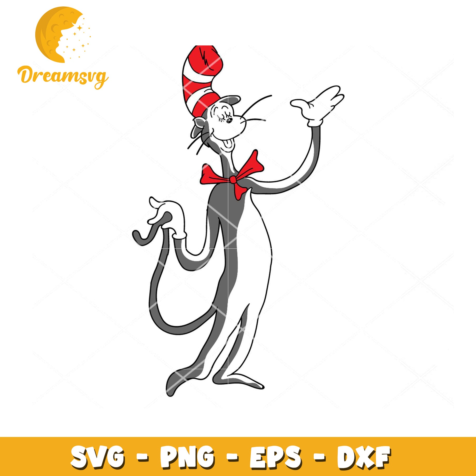 Cat in the Hat SVG Cut File for Instant Download Projects