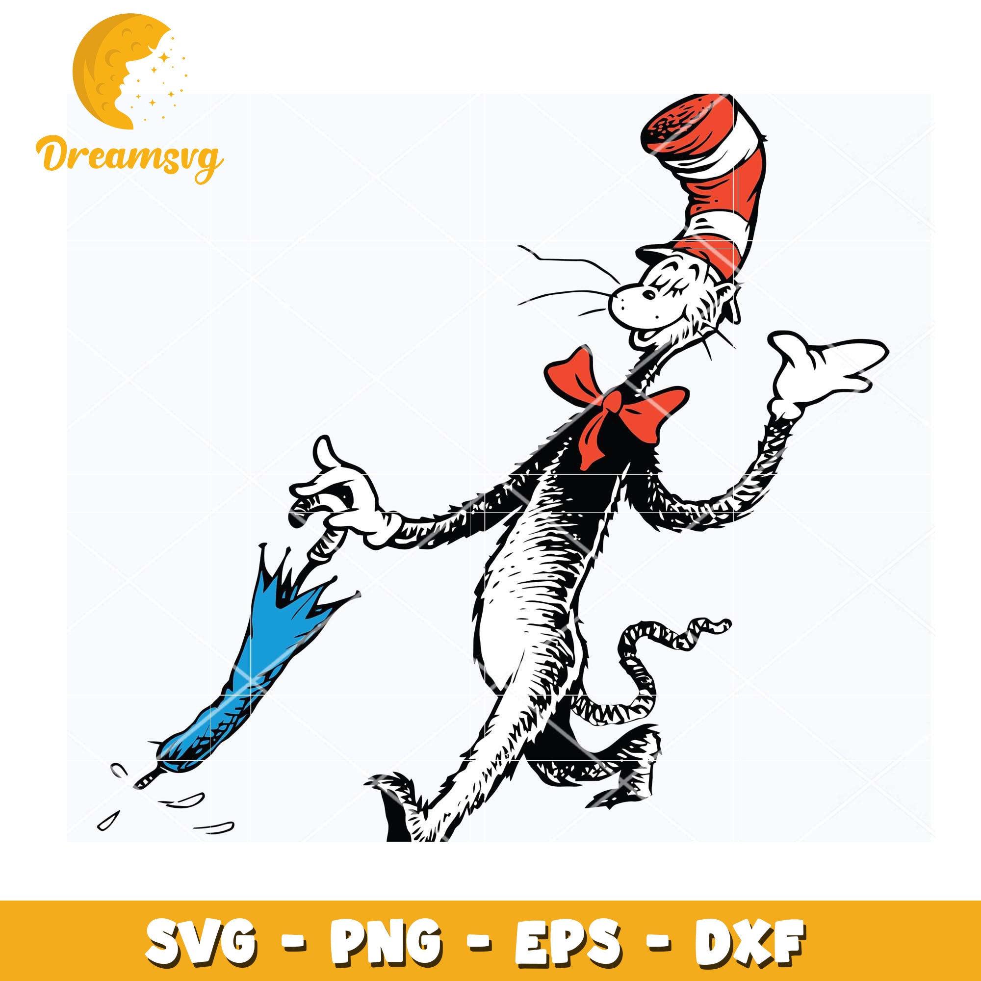 Cat in the Hat SVG Cute Umbrella Design Instant Download Gift