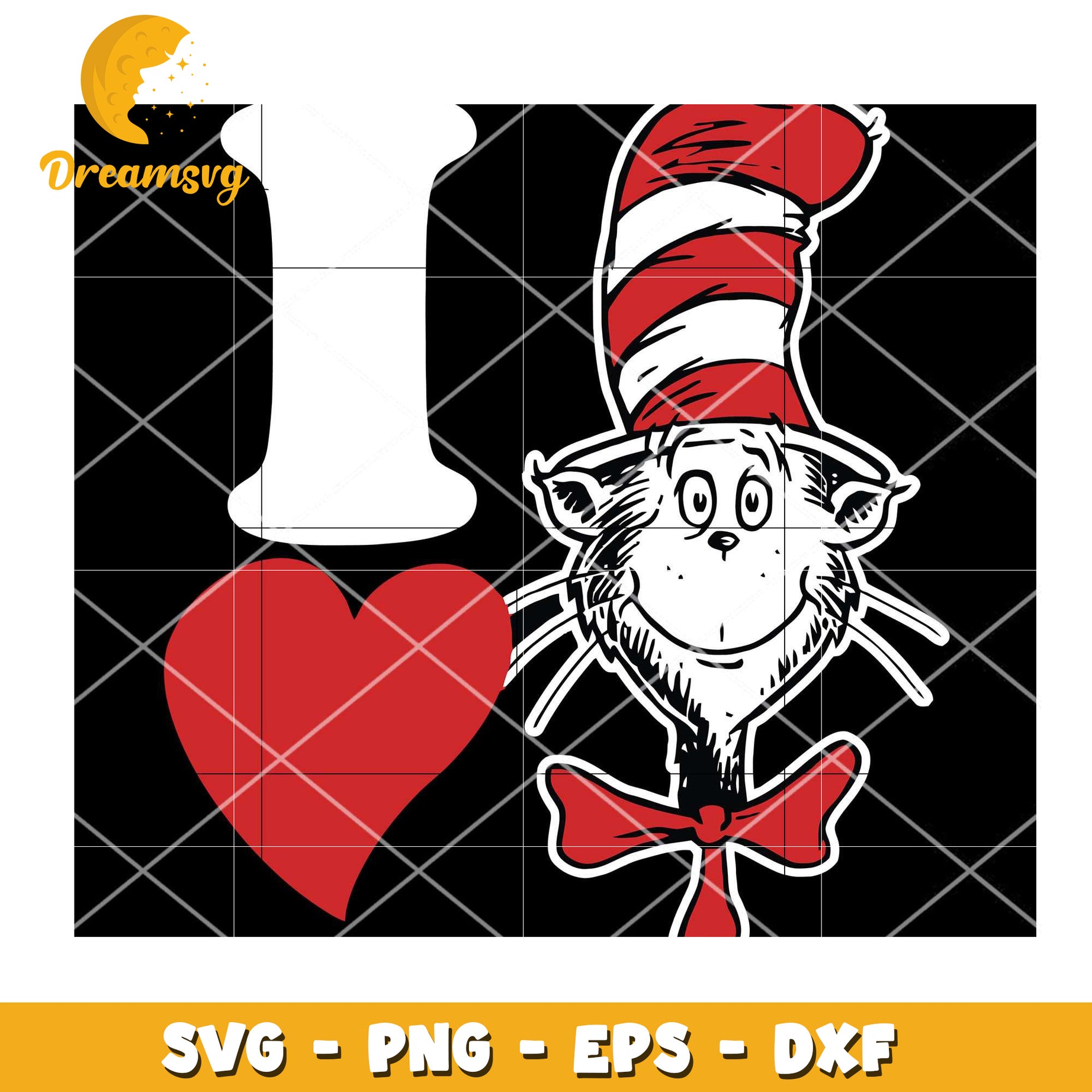 Cat in the Hat SVG Design