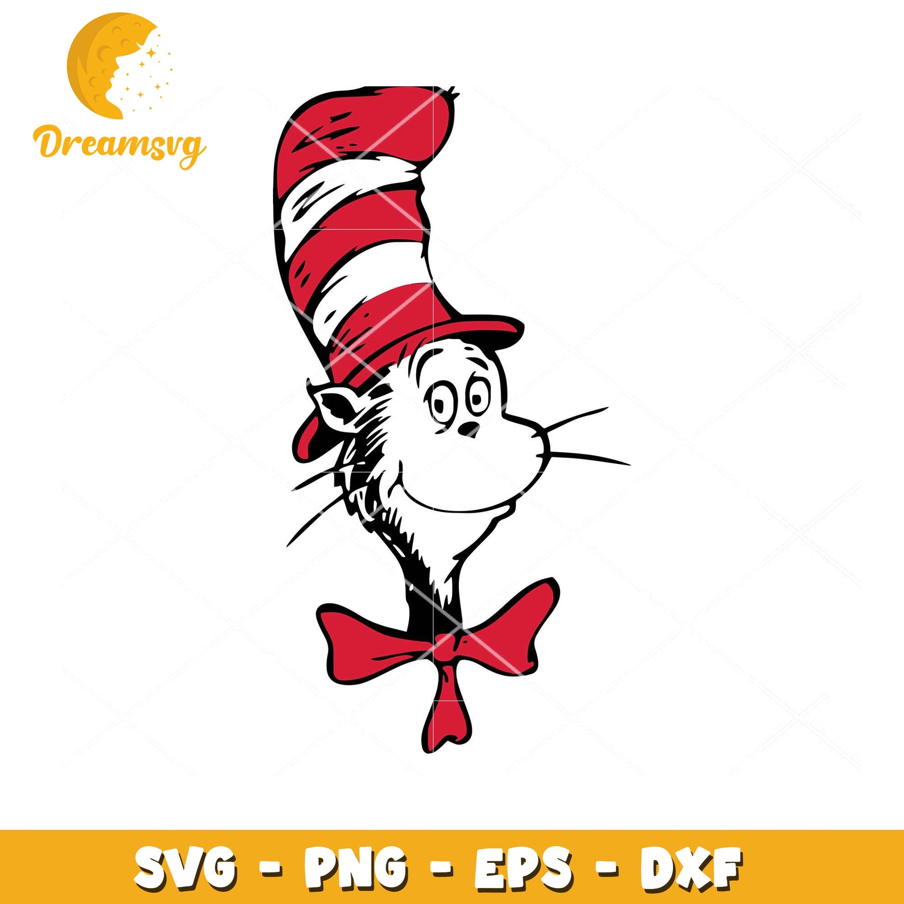 Cat in the Hat SVG Design for Instant Download Crafts Use