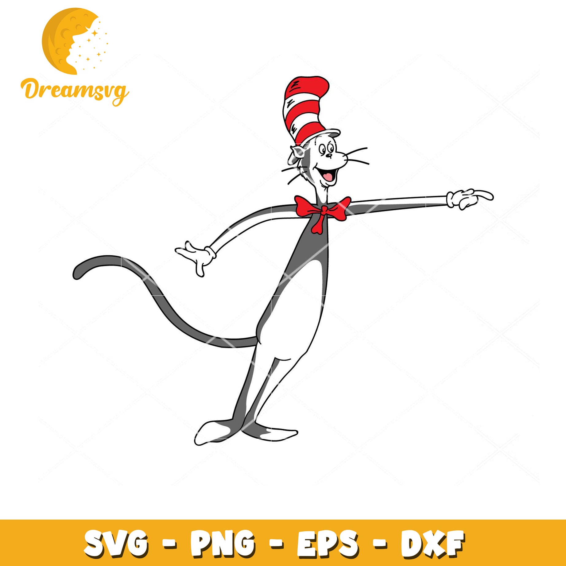Cat in the Hat SVG Download Fun Design for Kids Crafts