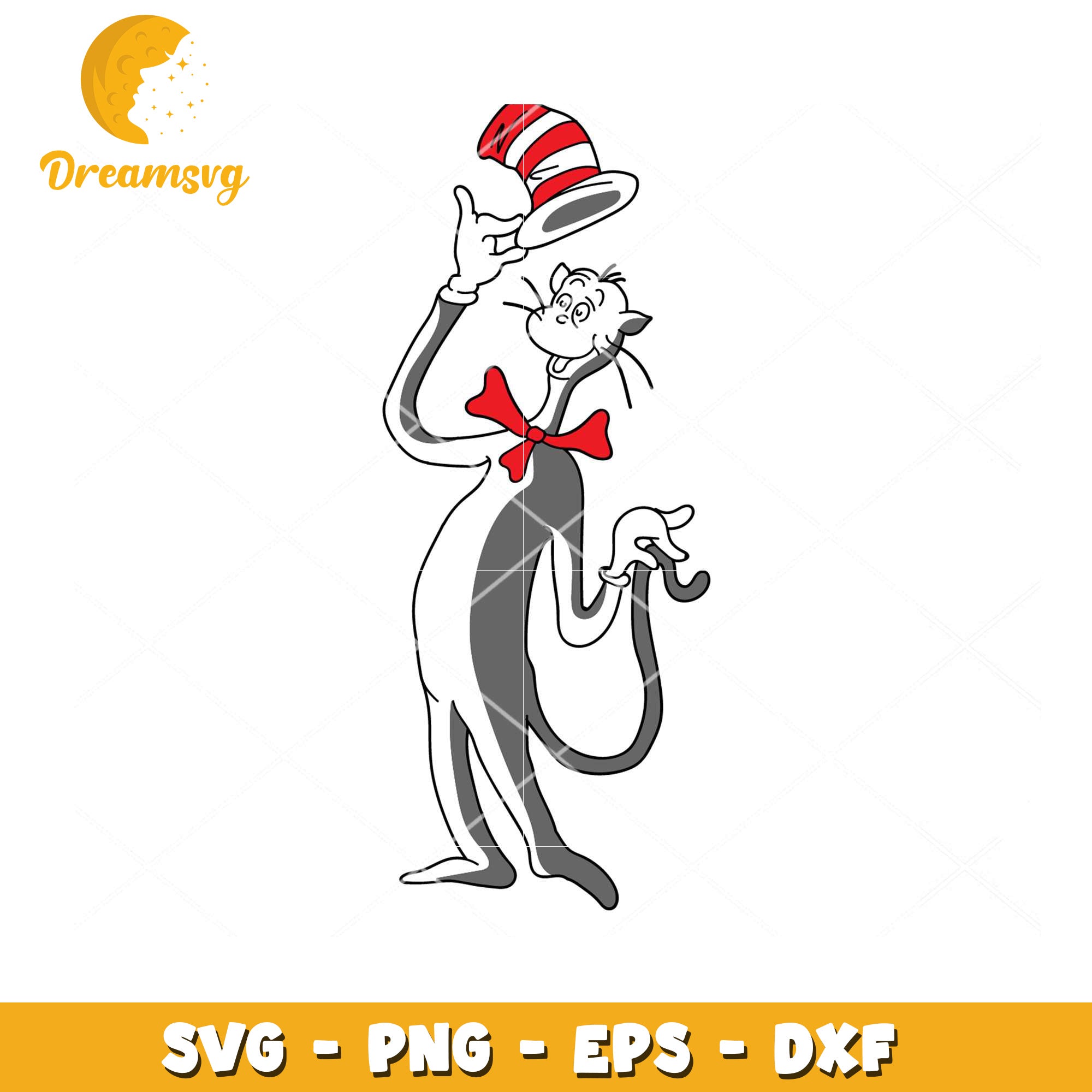 Cat in the Hat SVG File Fun Download for Crafting Projects