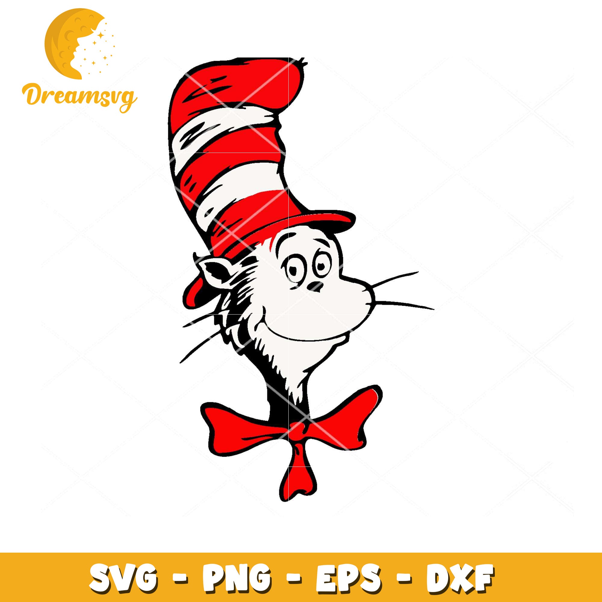 Cat in the Hat SVG File for Instant Download Fun Crafting Design