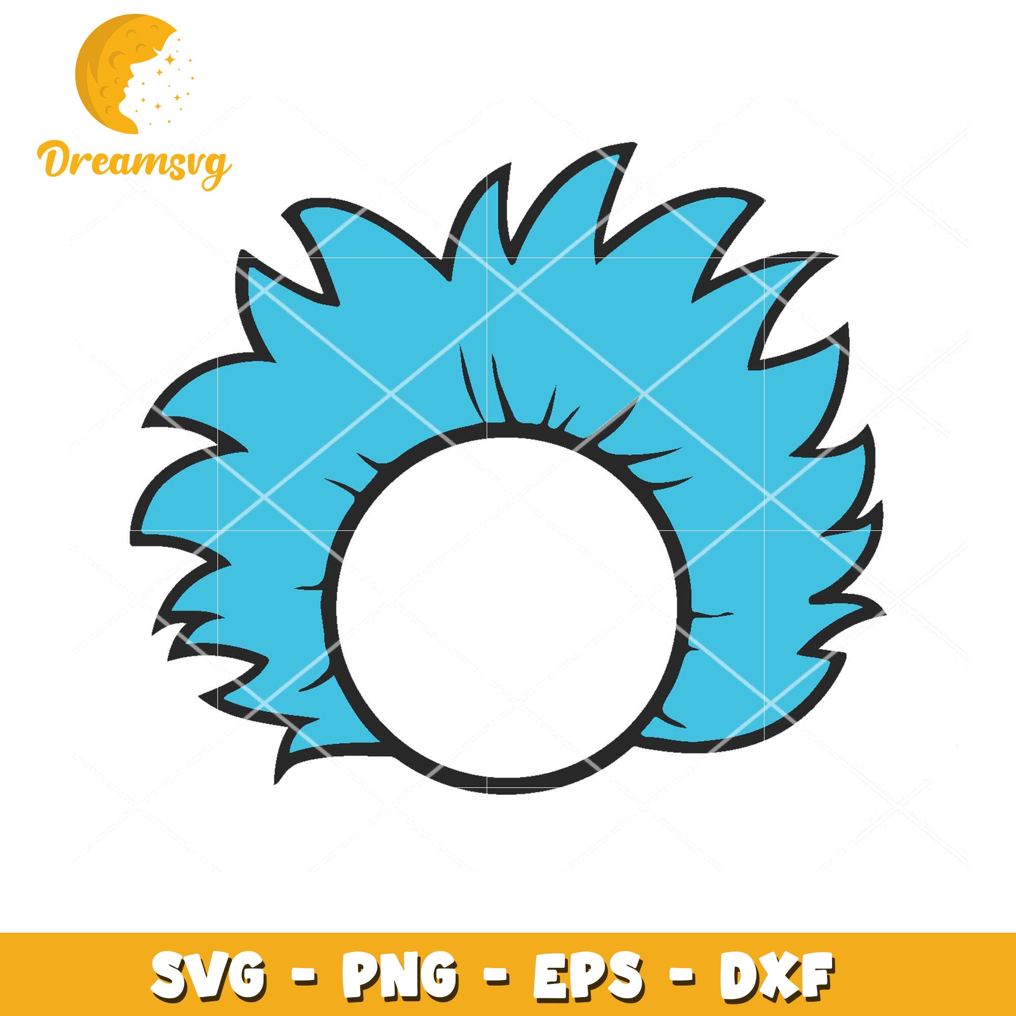 Cat in the Hat SVG Hair Instant Download