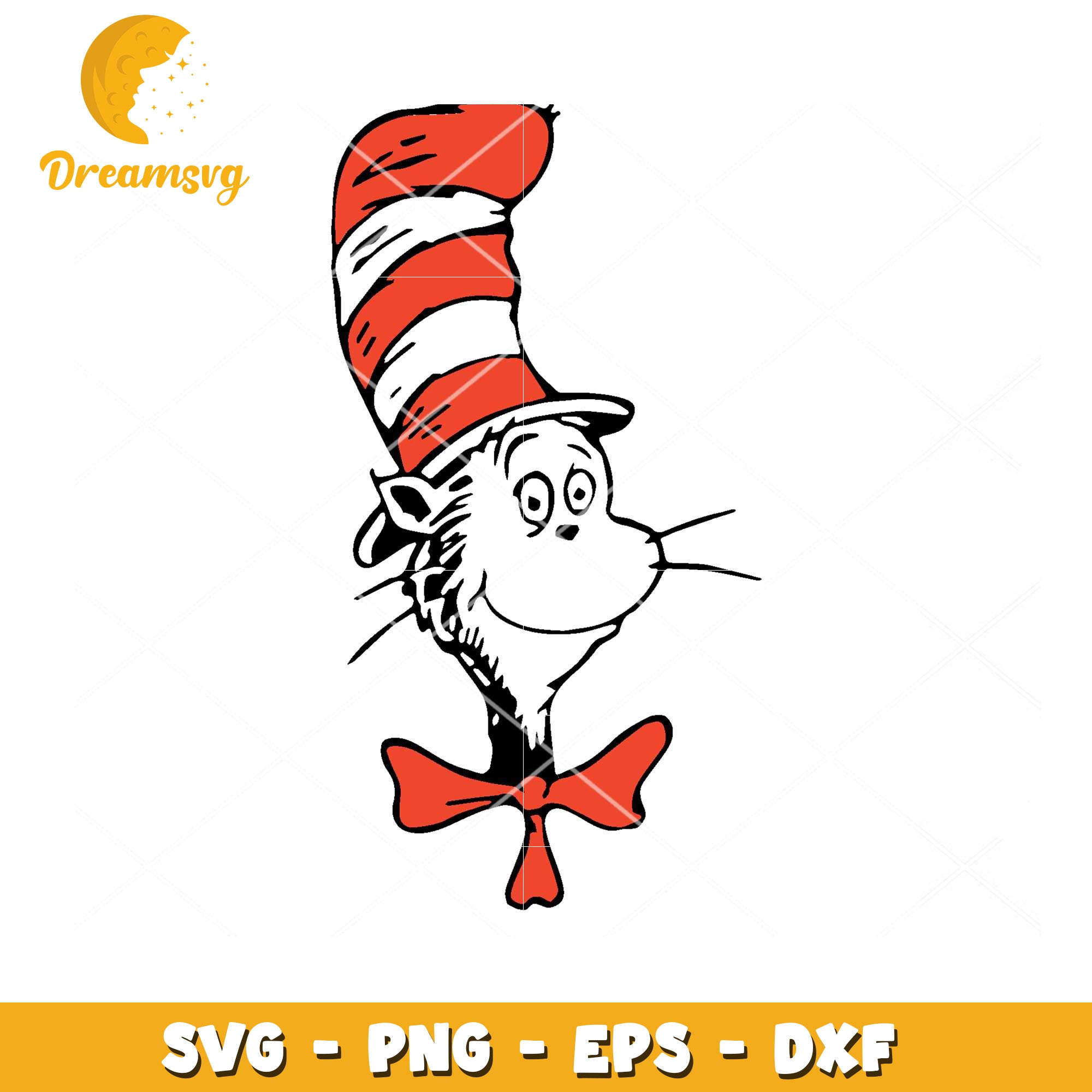 Cat in the Hat SVG Instant Download Crafting Design for Kids