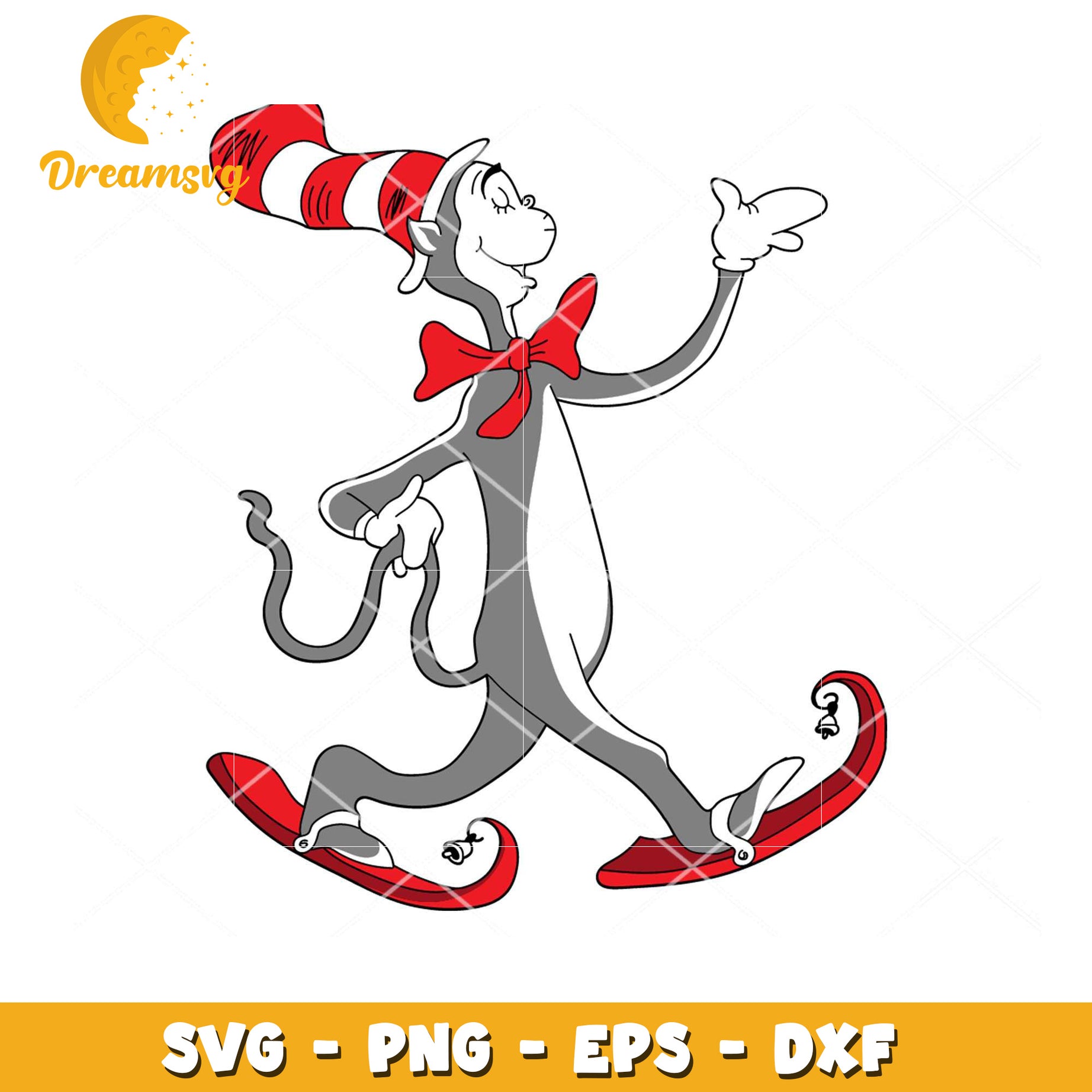 Cat in the Hat SVG Instant Download Fun Cat Design for Crafts