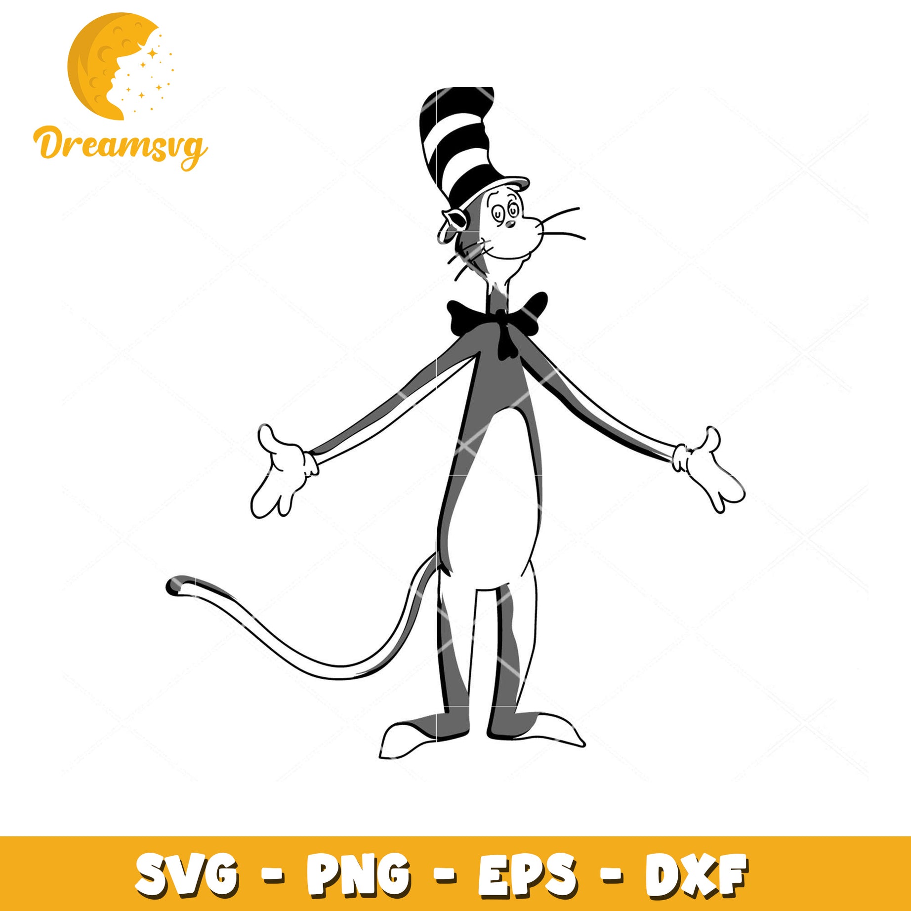 Cat in the Hat SVG Instant Download for Fun Craft Projects