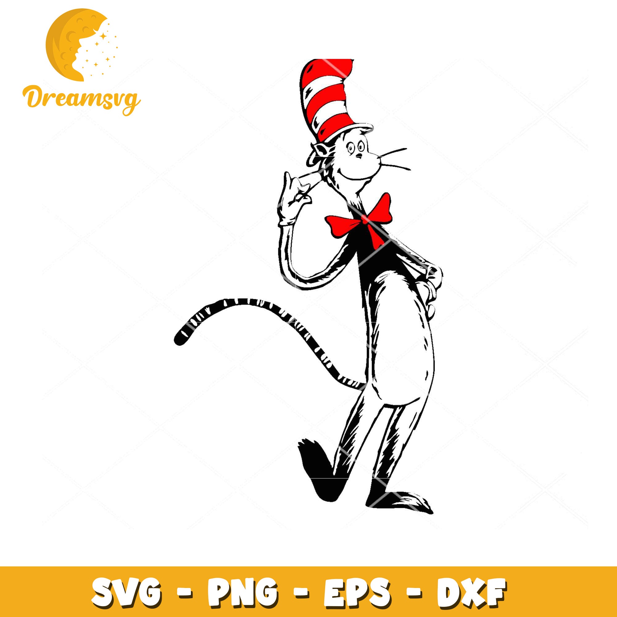 Cat in the Hat SVG Instant Download for Fun Projects and Crafts