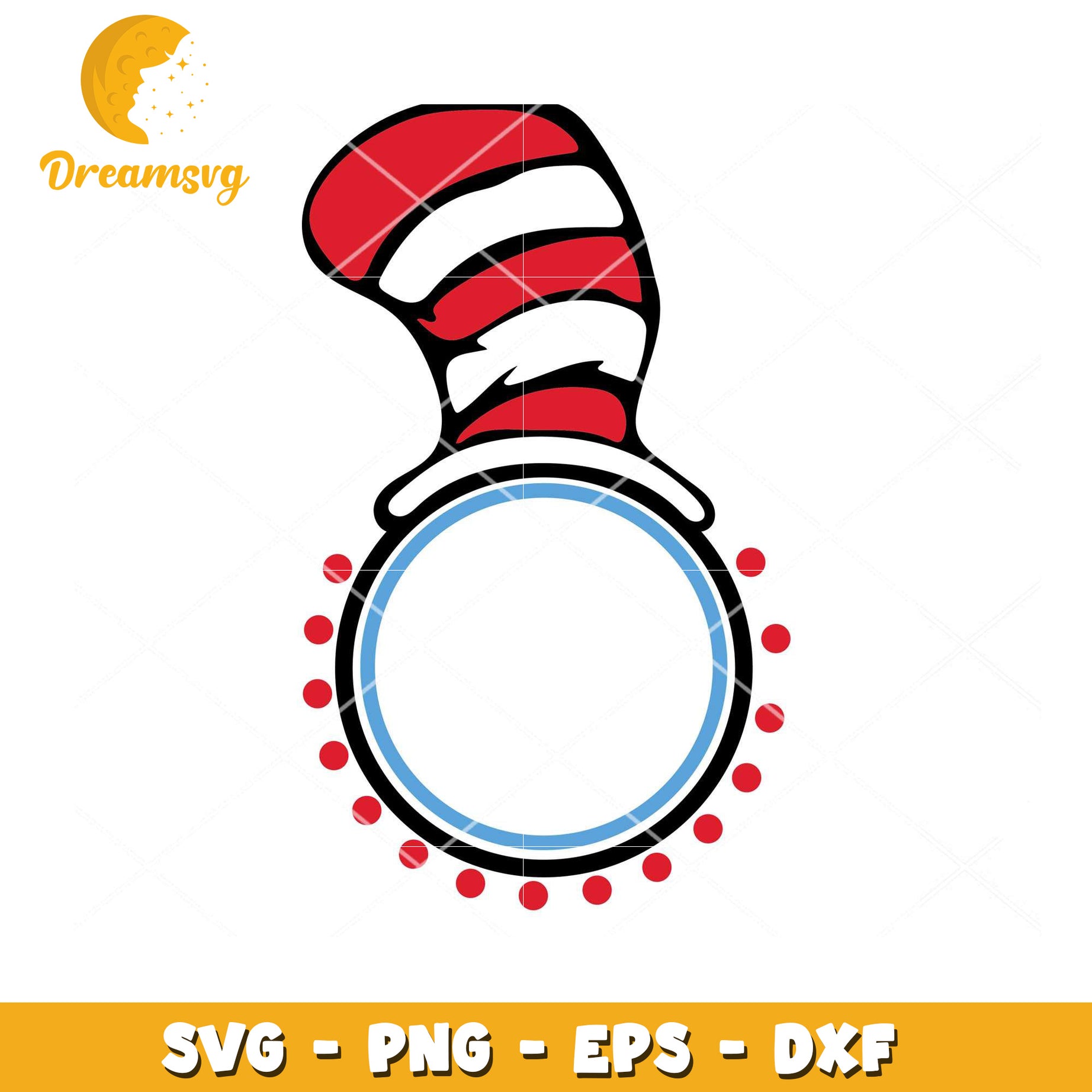 Cat in the Hat SVG Monogram