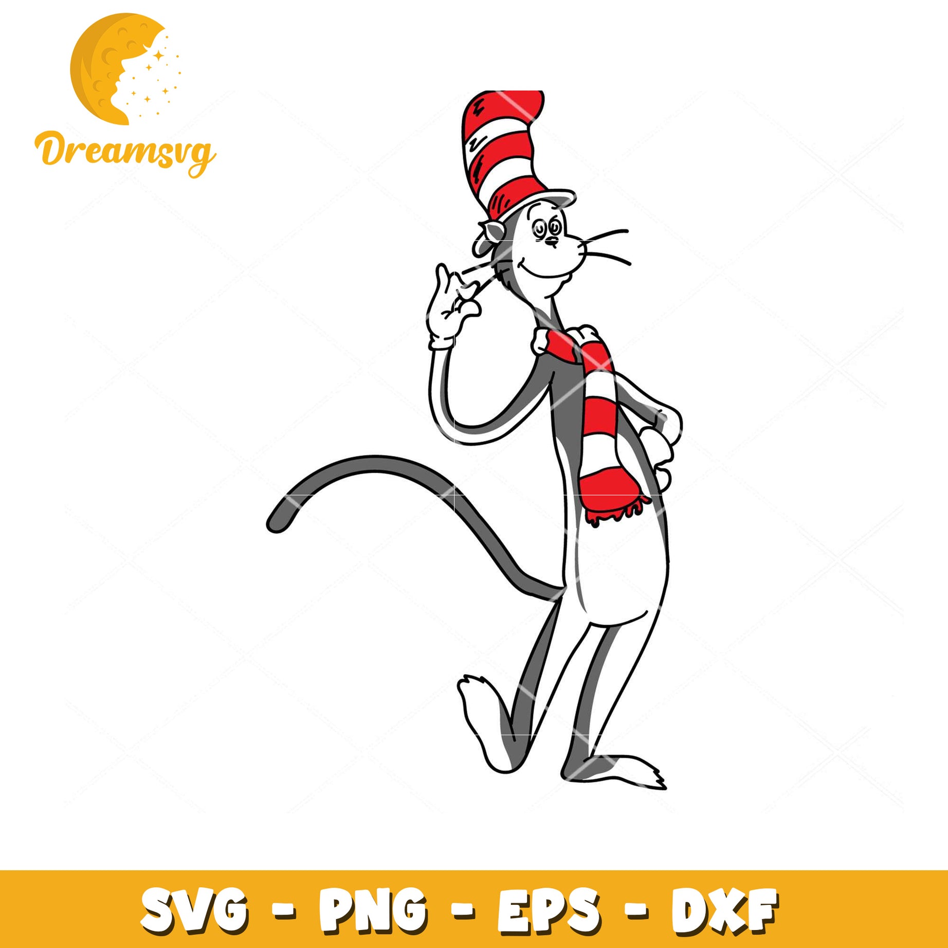 Cat in the Hat SVG PNG EPS DXF