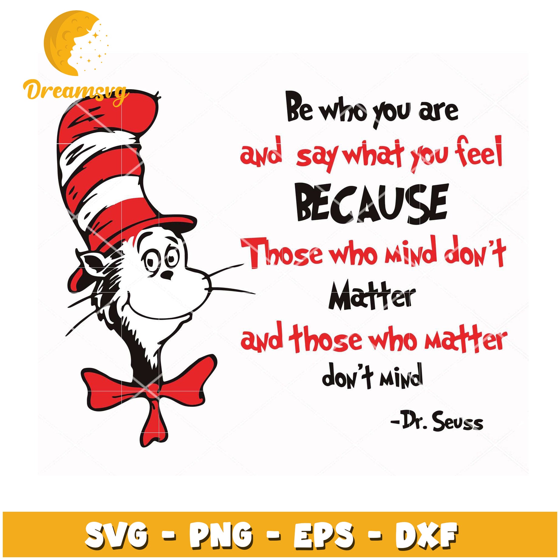 Cat in the Hat SVG Quote