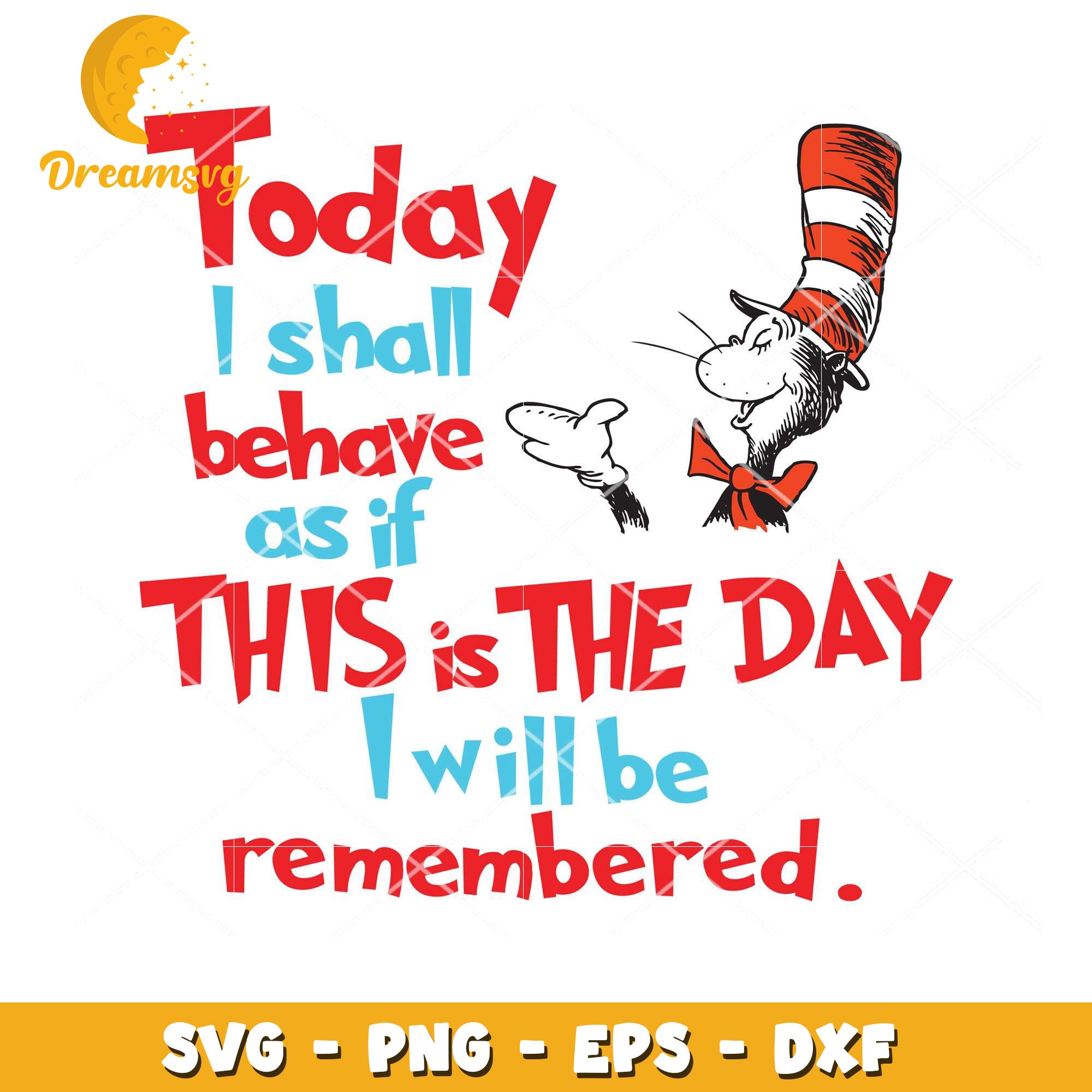 Cat in the Hat SVG Quote Instant Download