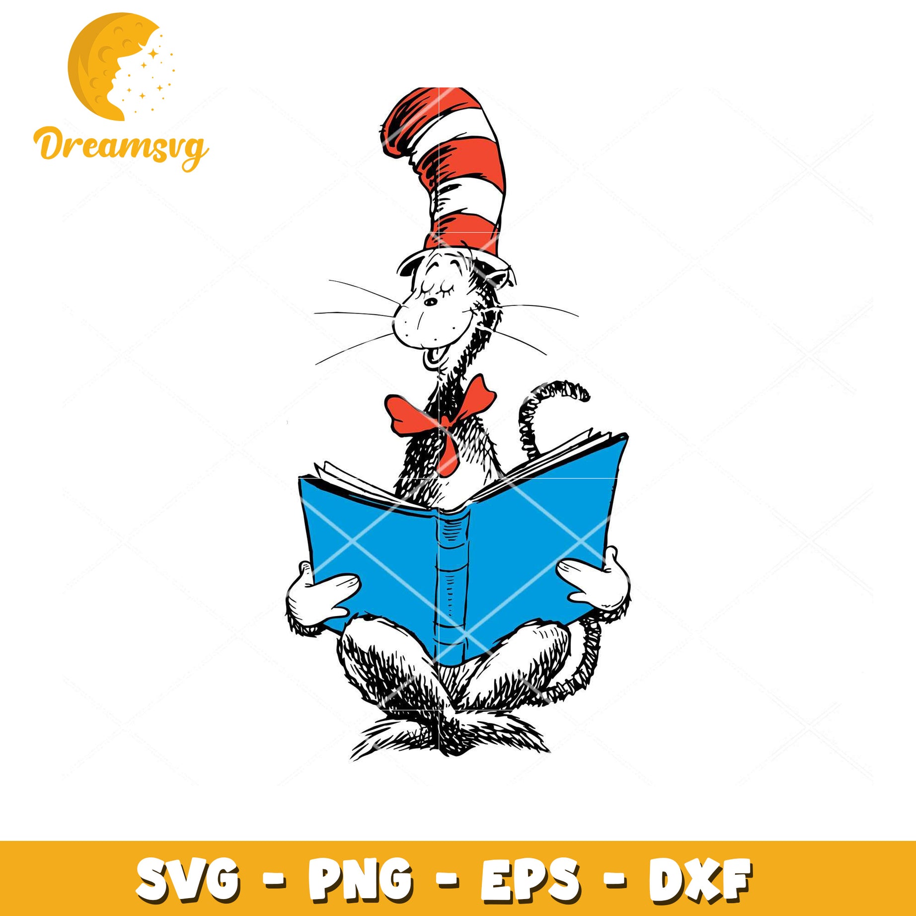 Cat in the Hat SVG Reading Book