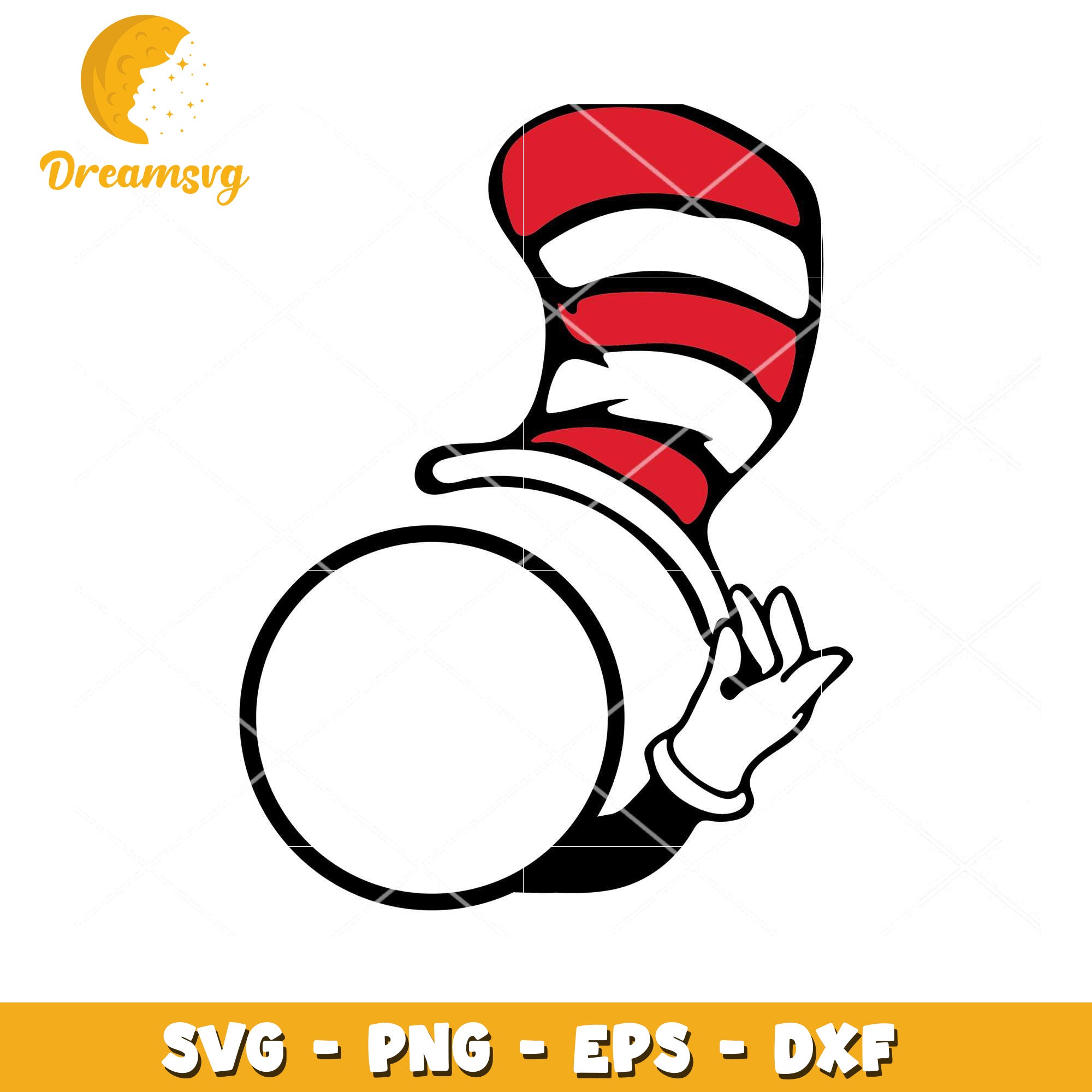 Cat in the Hat SVG Silhouette