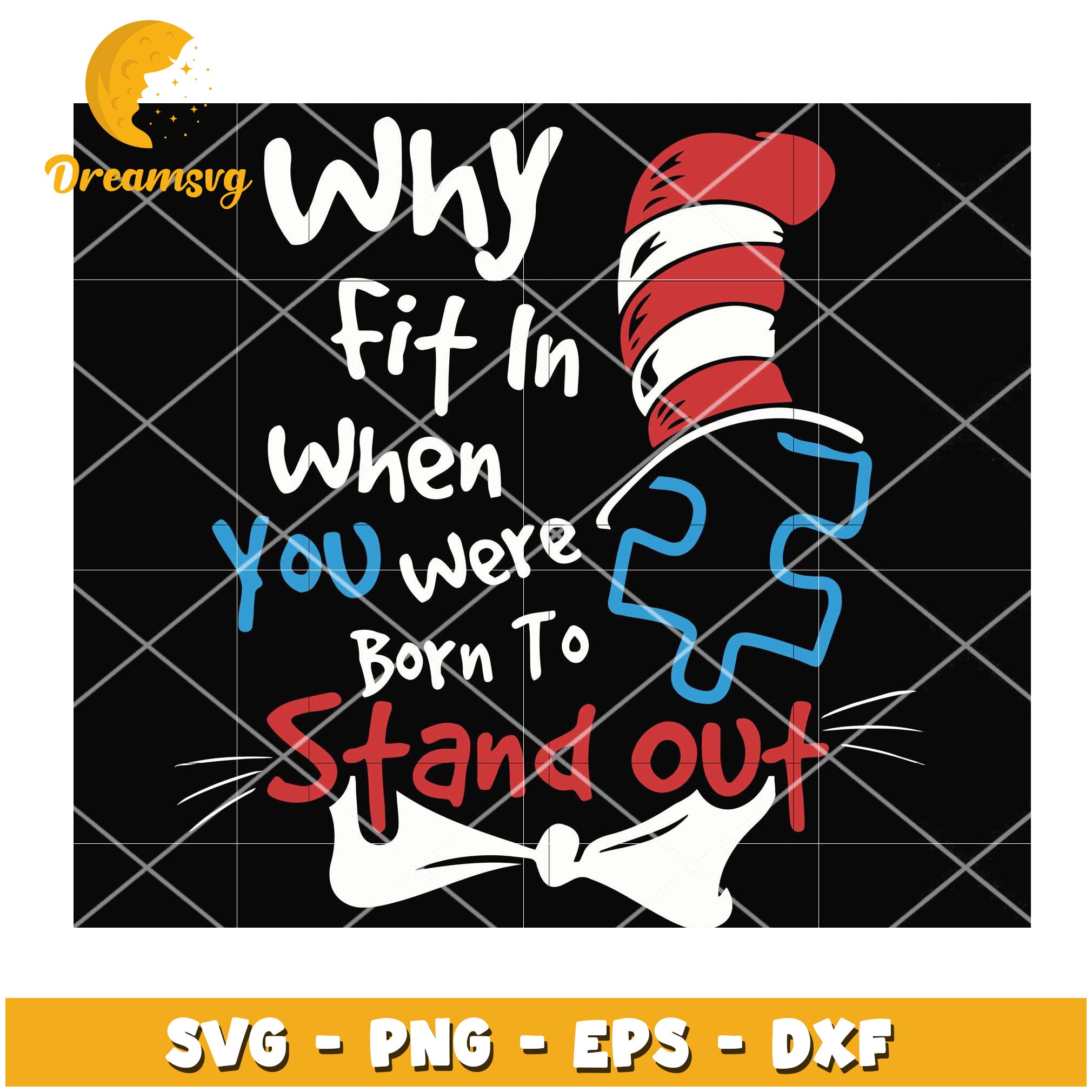 Cat in the Hat SVG Stand Out Design