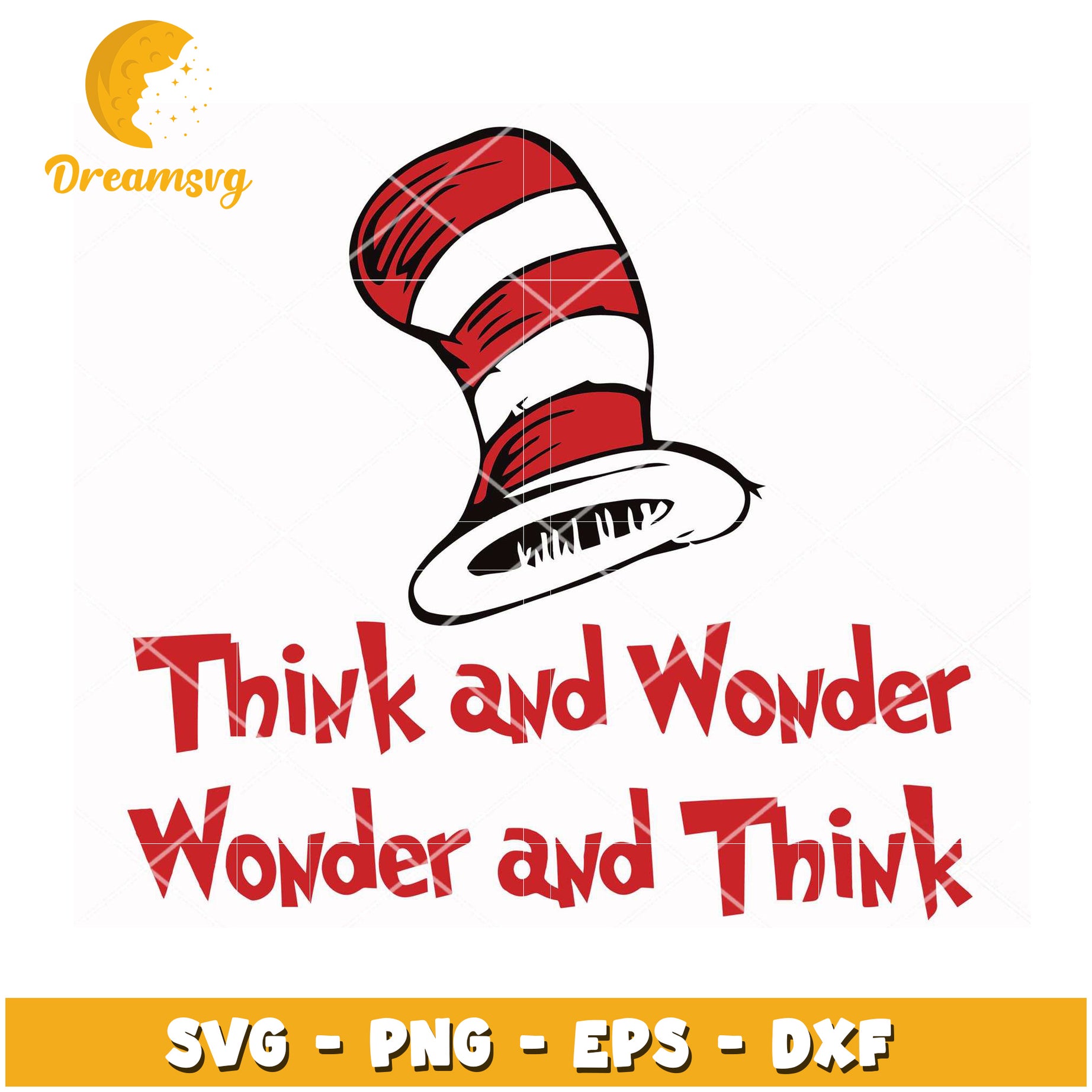 Cat in the Hat SVG Think Wonder