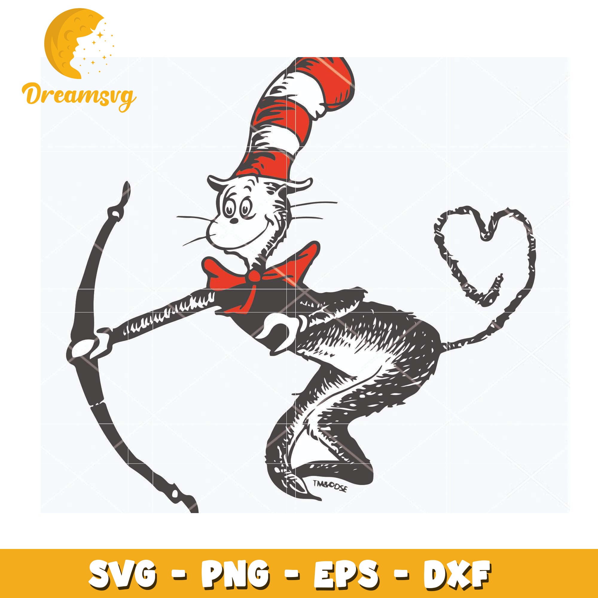 Cat in the Hat SVG Vector Design for Instant Download Fun