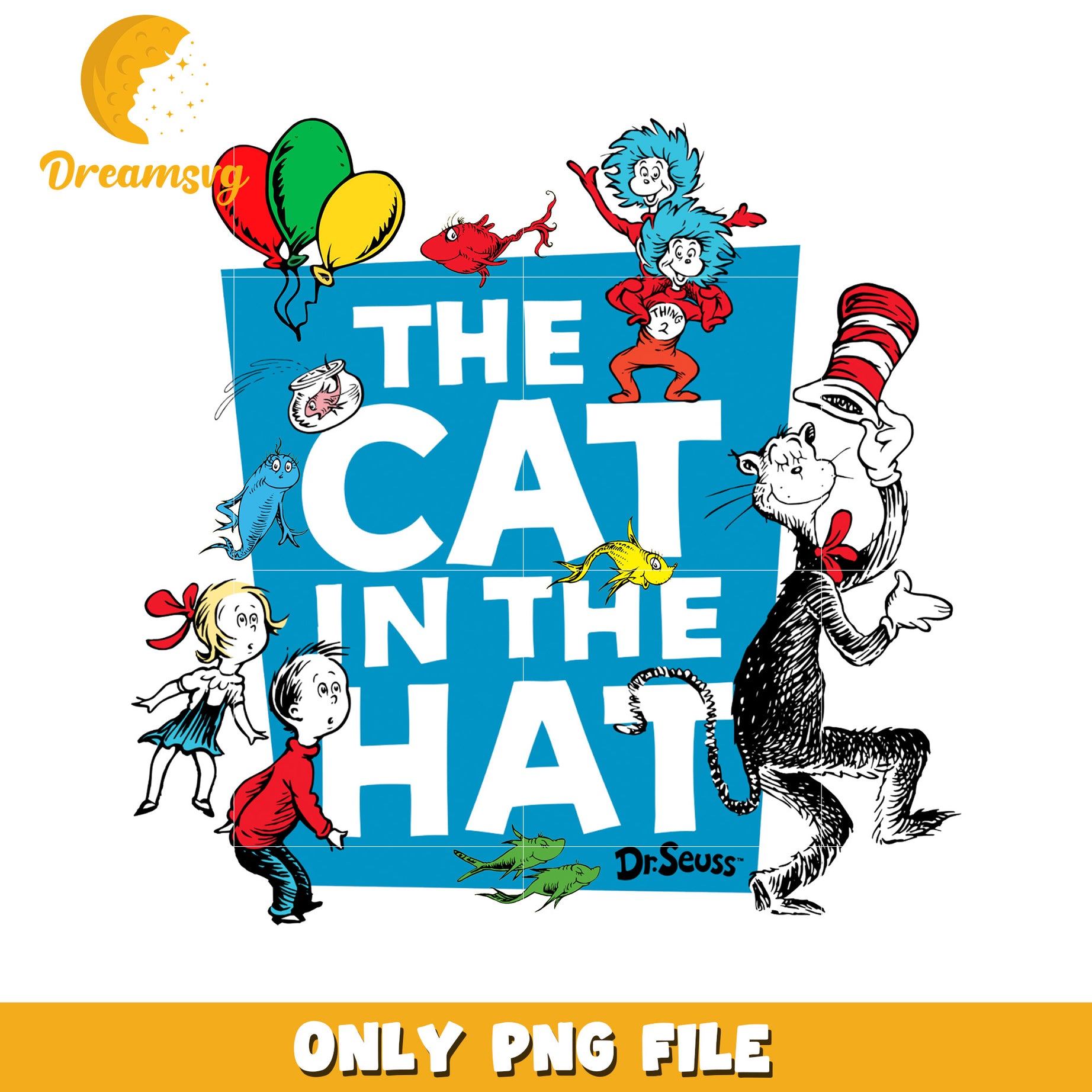 Cat in the hat dr seuss characters png, dr seuss cartoon png