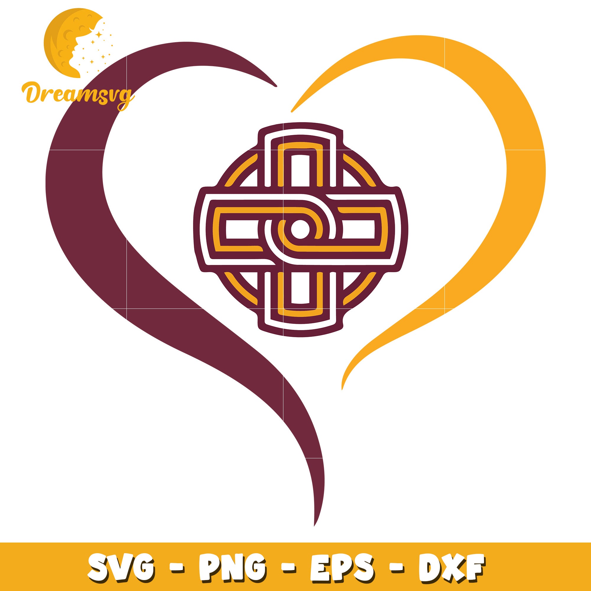 Celtic Knot Heart SVG PNG EPS DXF
