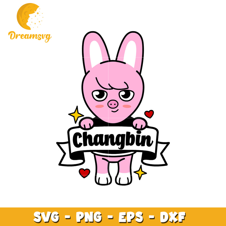 Changbin Bunny SVG Cut File