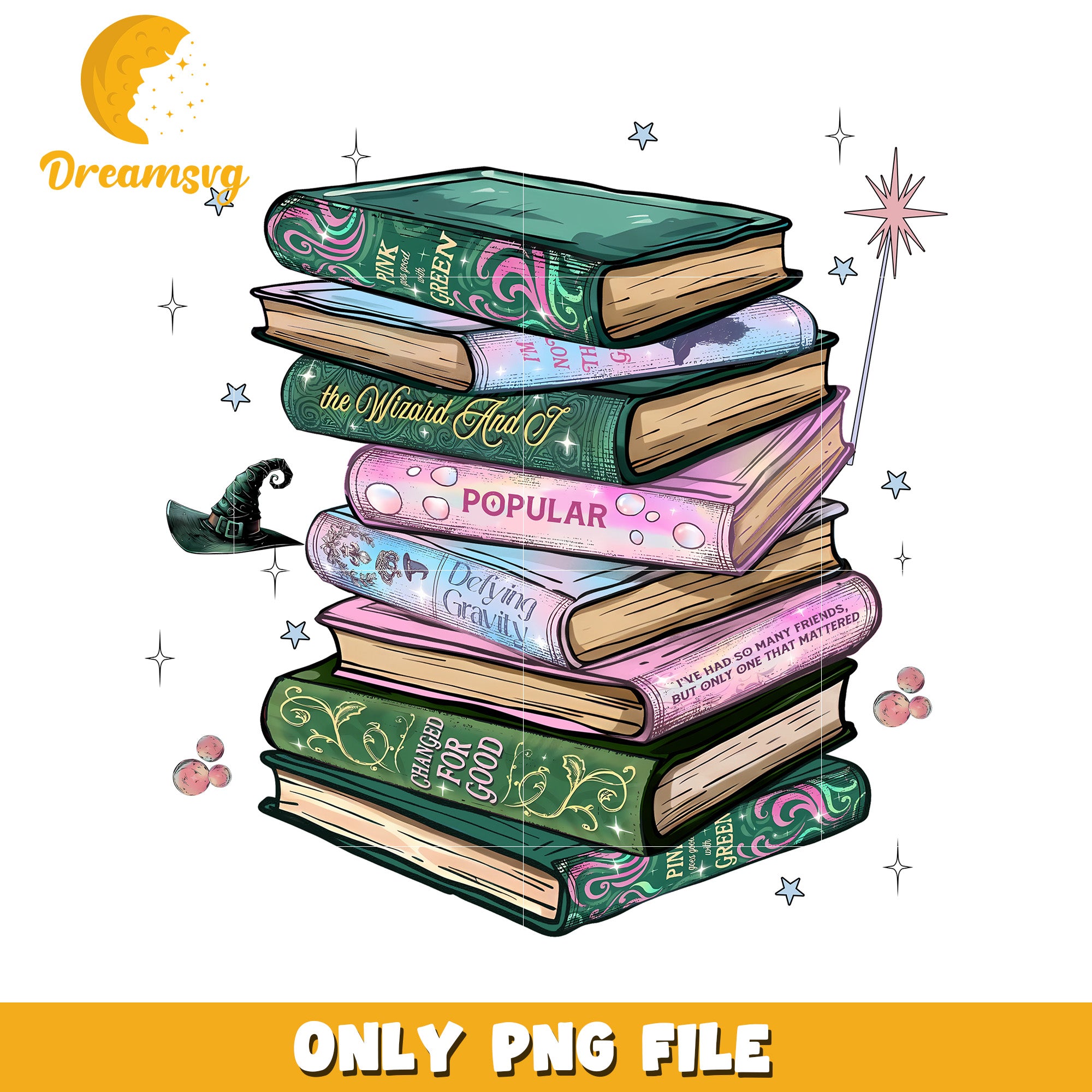 Changed For Good Book png, wicked glam png, glinda aesthetic png