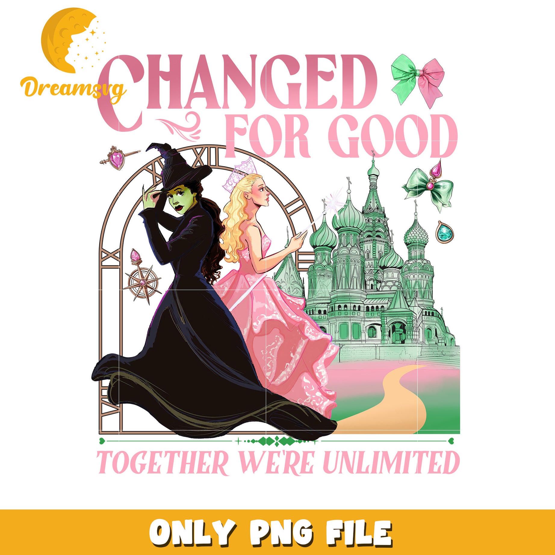 Changed for Good Glinda and Elphaba png, Elphaba and Glinda png