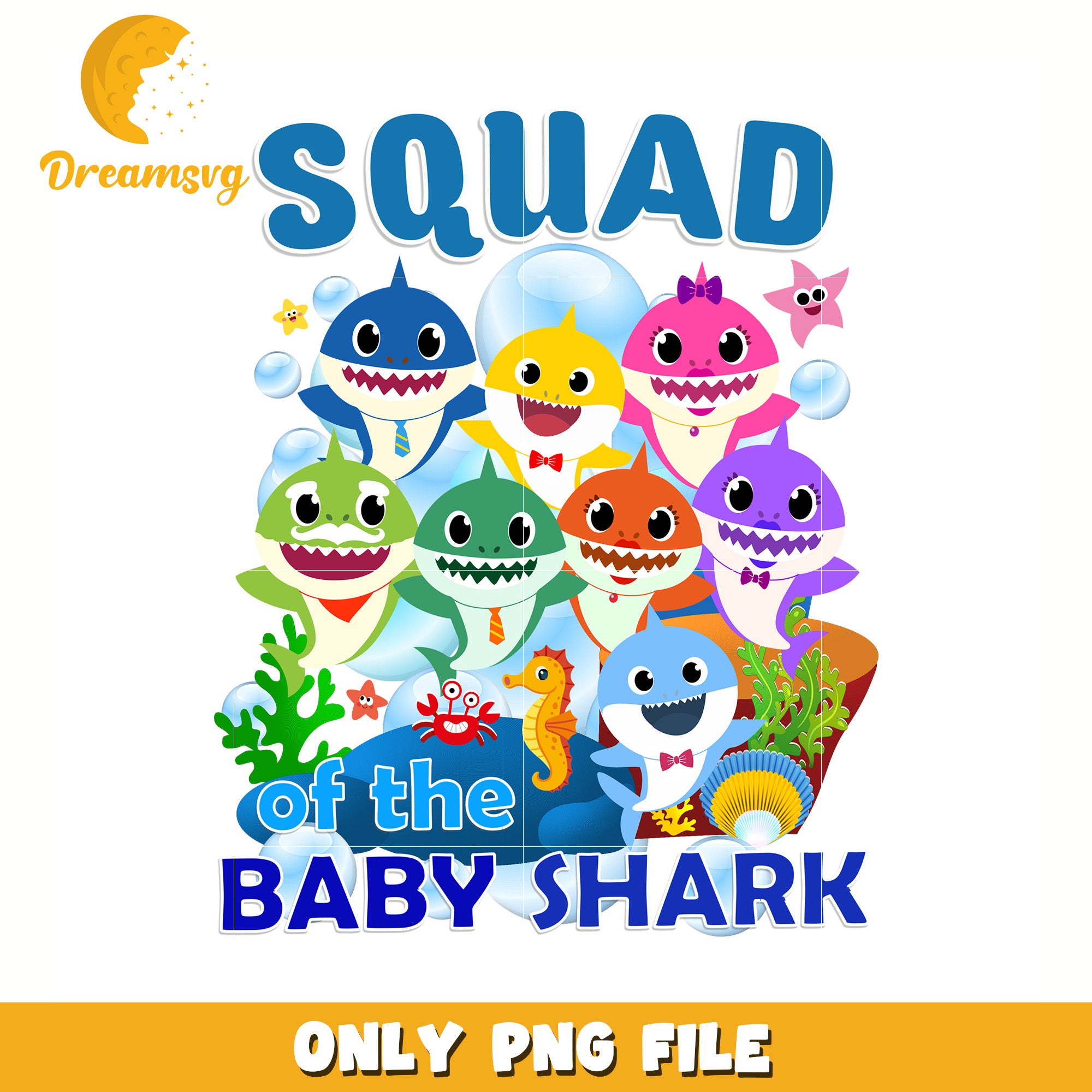Characters shark png, baby shark png, baby shark song png