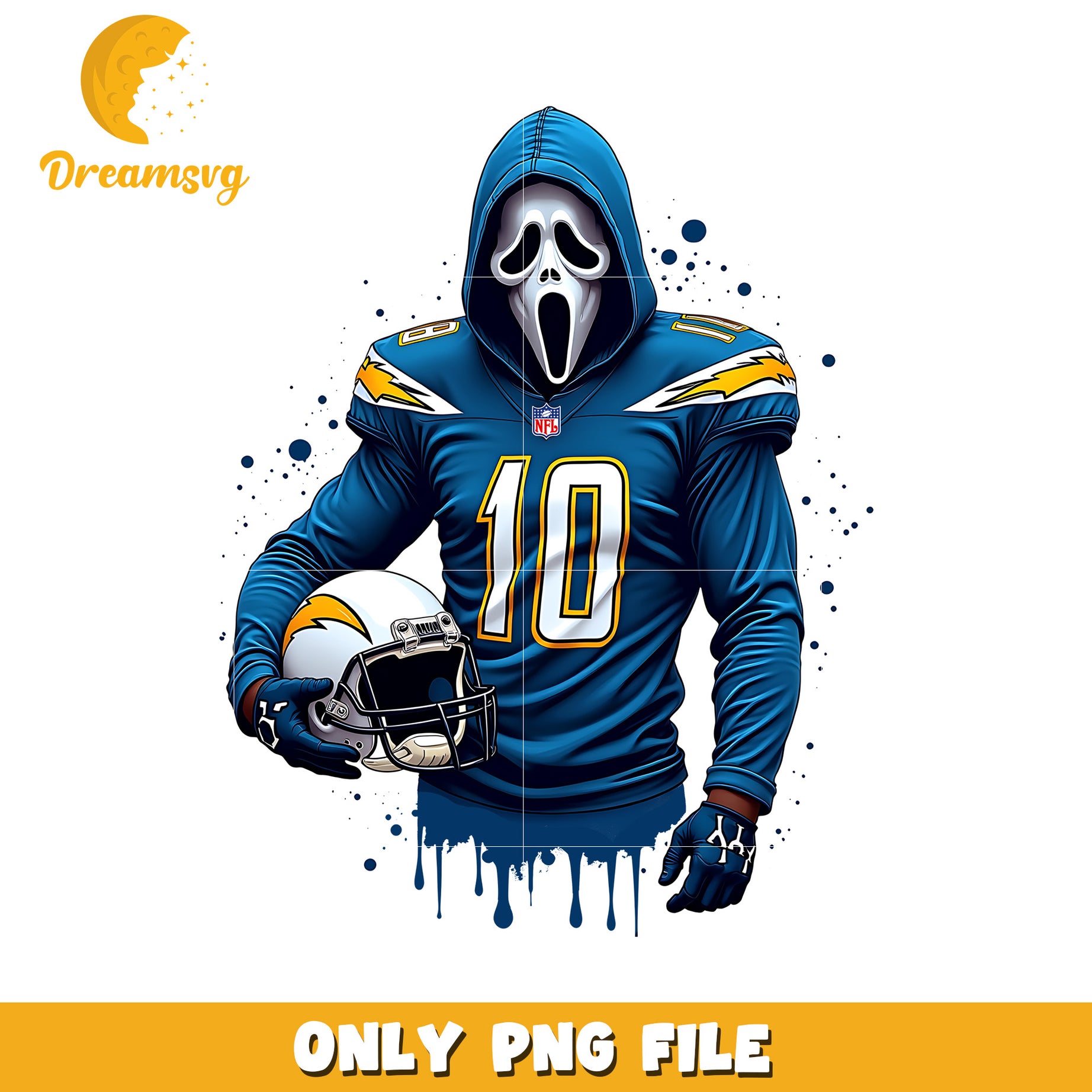 Chargers ghost face png, nfl png, national football league png