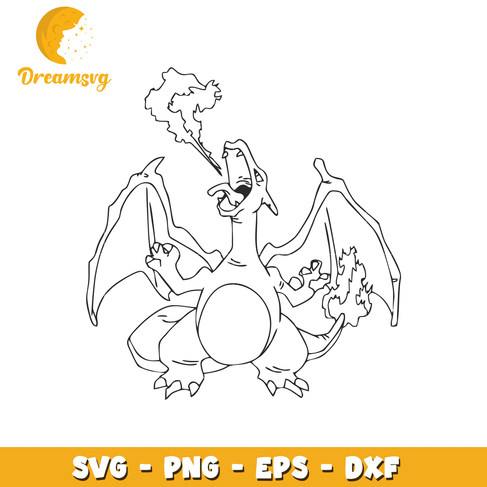 Charizard SVG PNG EPS DXF Cutting File