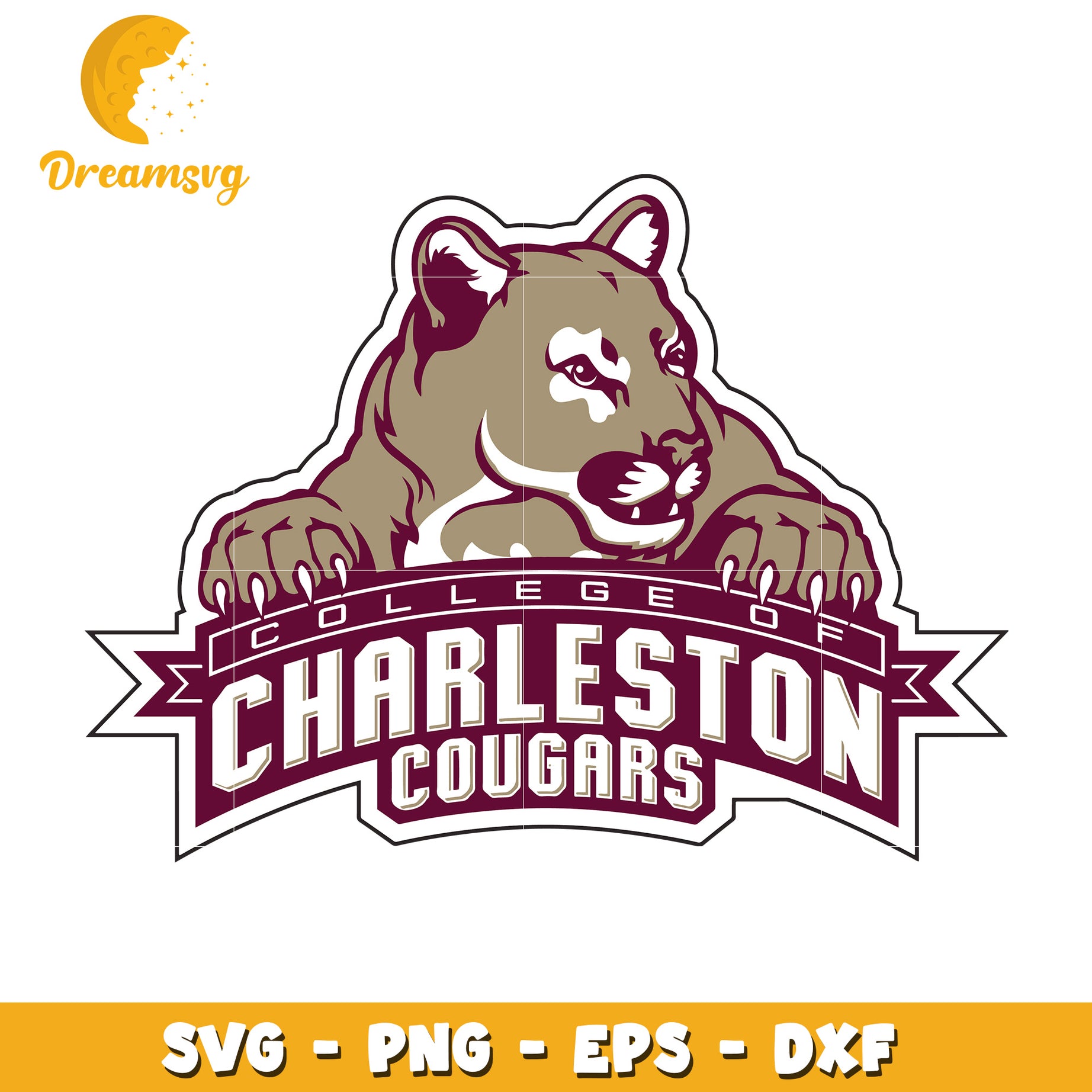 Charleston Cougars SVG PNG EPS DXF