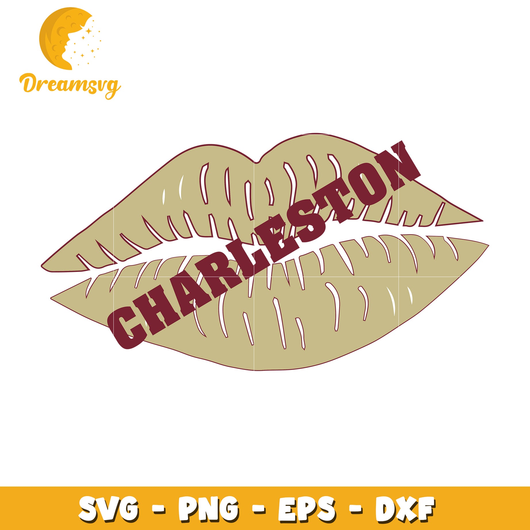 Charleston Lips SVG Cut File