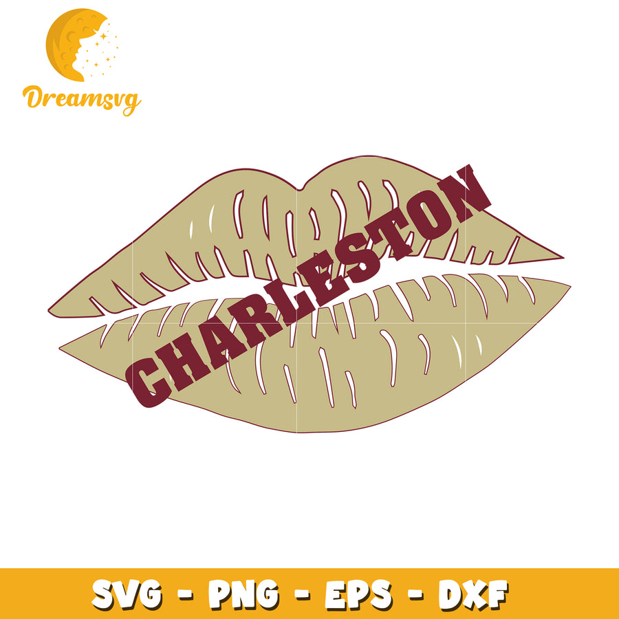Charleston Lips SVG Cut File