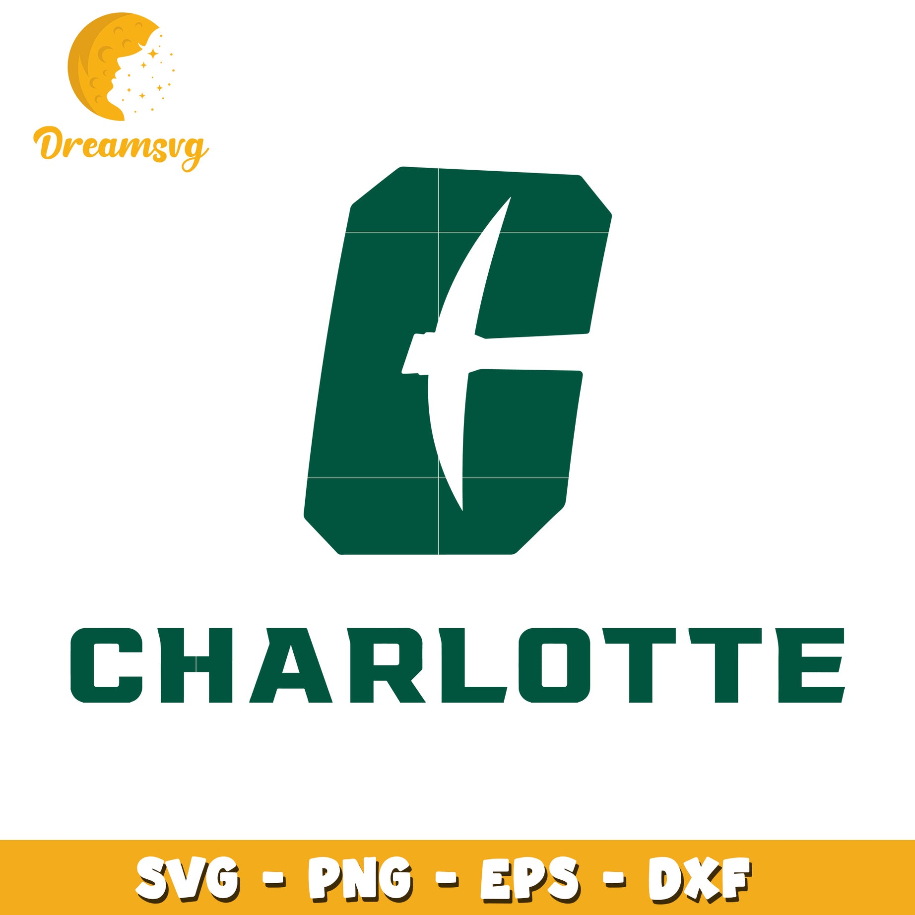 Charlotte SVG Logo Design PNG EPS DXF