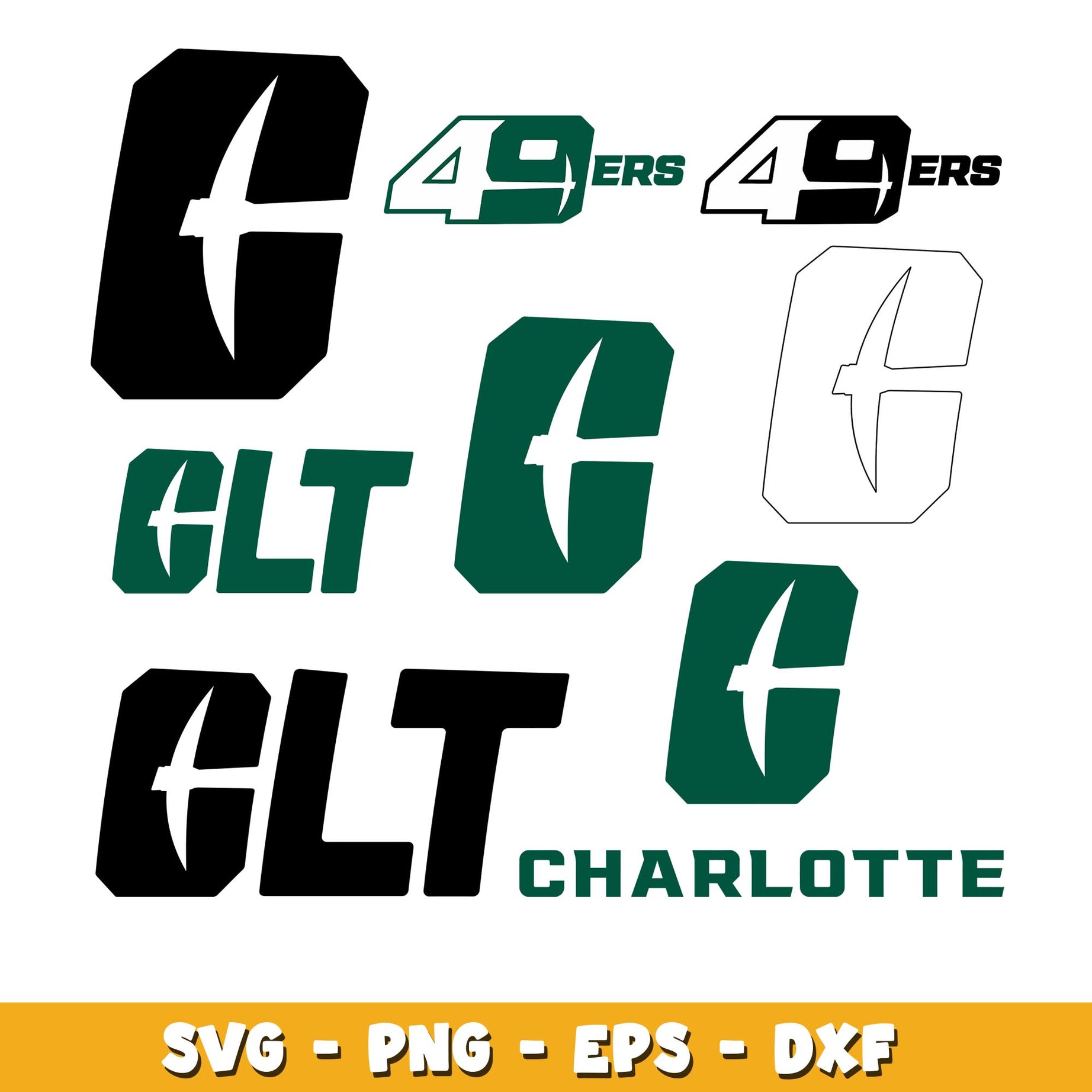 Charlotte 49ers Bundle svg, Charlotte 49ers  logo svg, ncaa svg  