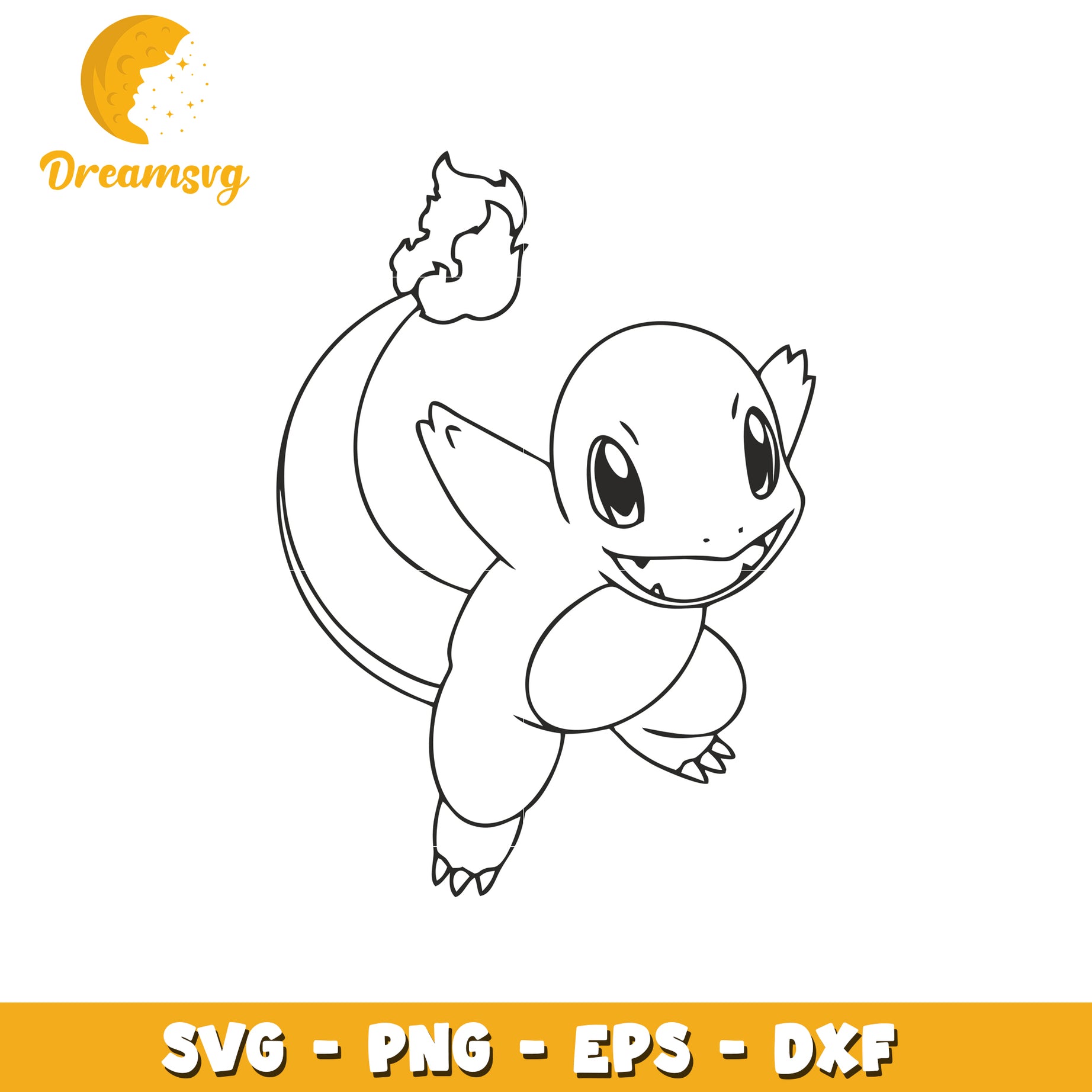 Charmander SVG PNG EPS DXF Cut File