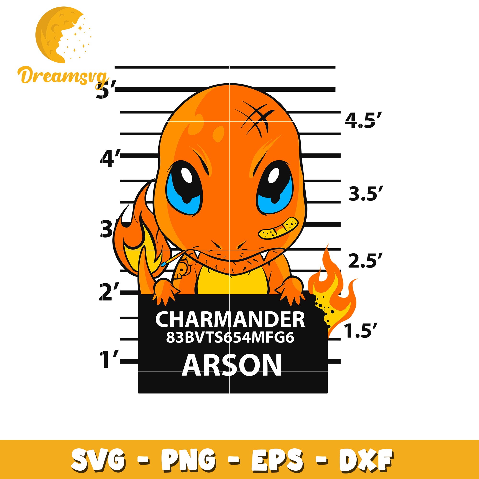 Charmander arson mug design svg, charmander svg, pokemon svg