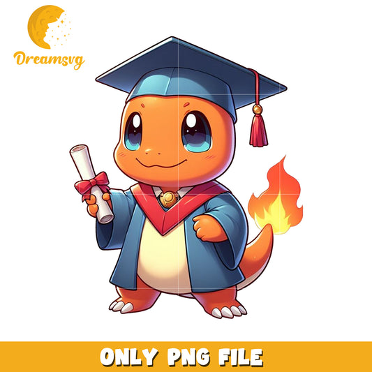 Charmander graduation  design png, pokemon charmander png, cute pokemon png
