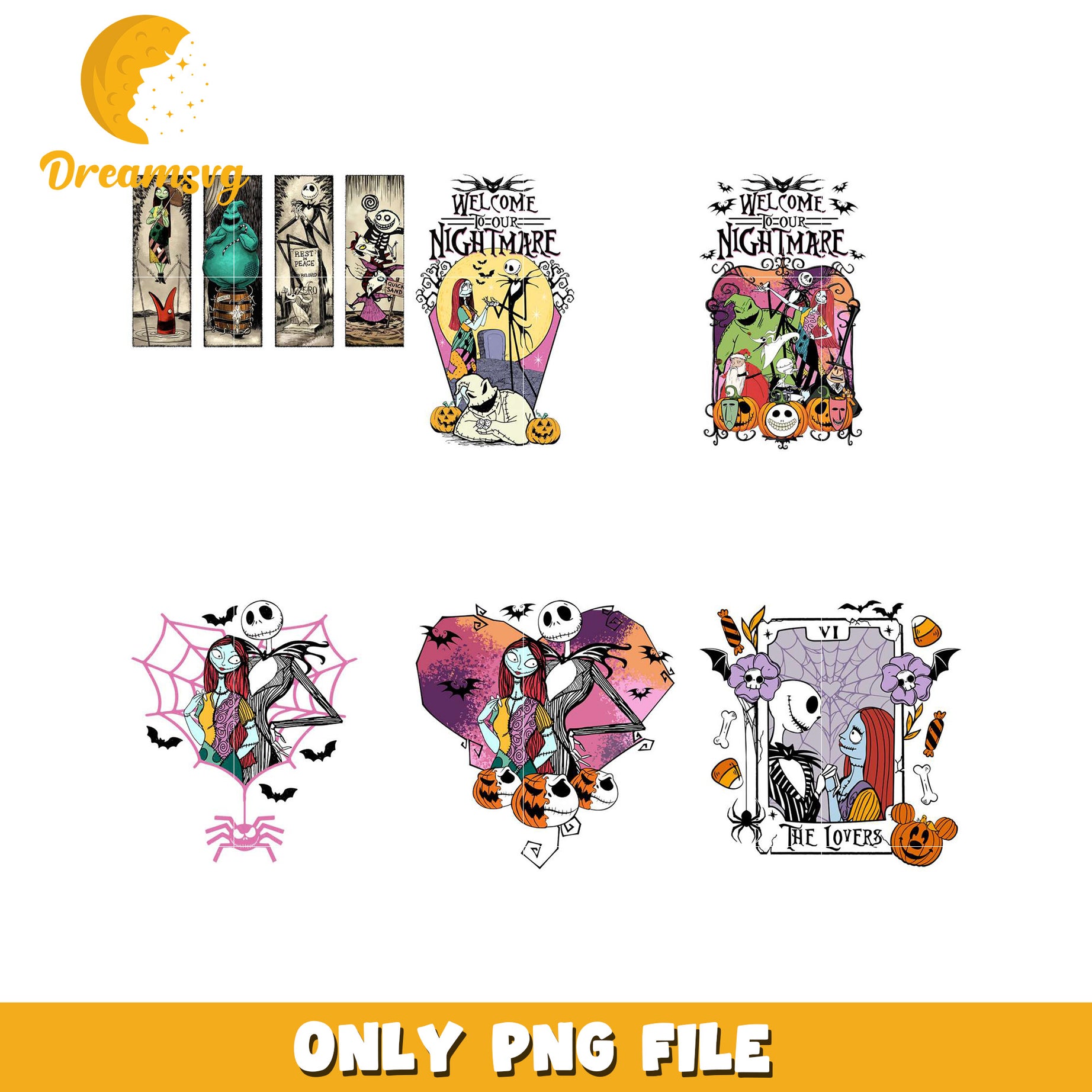 Charming Nightmare PNG Bundle for Halloween Decor Ideas
